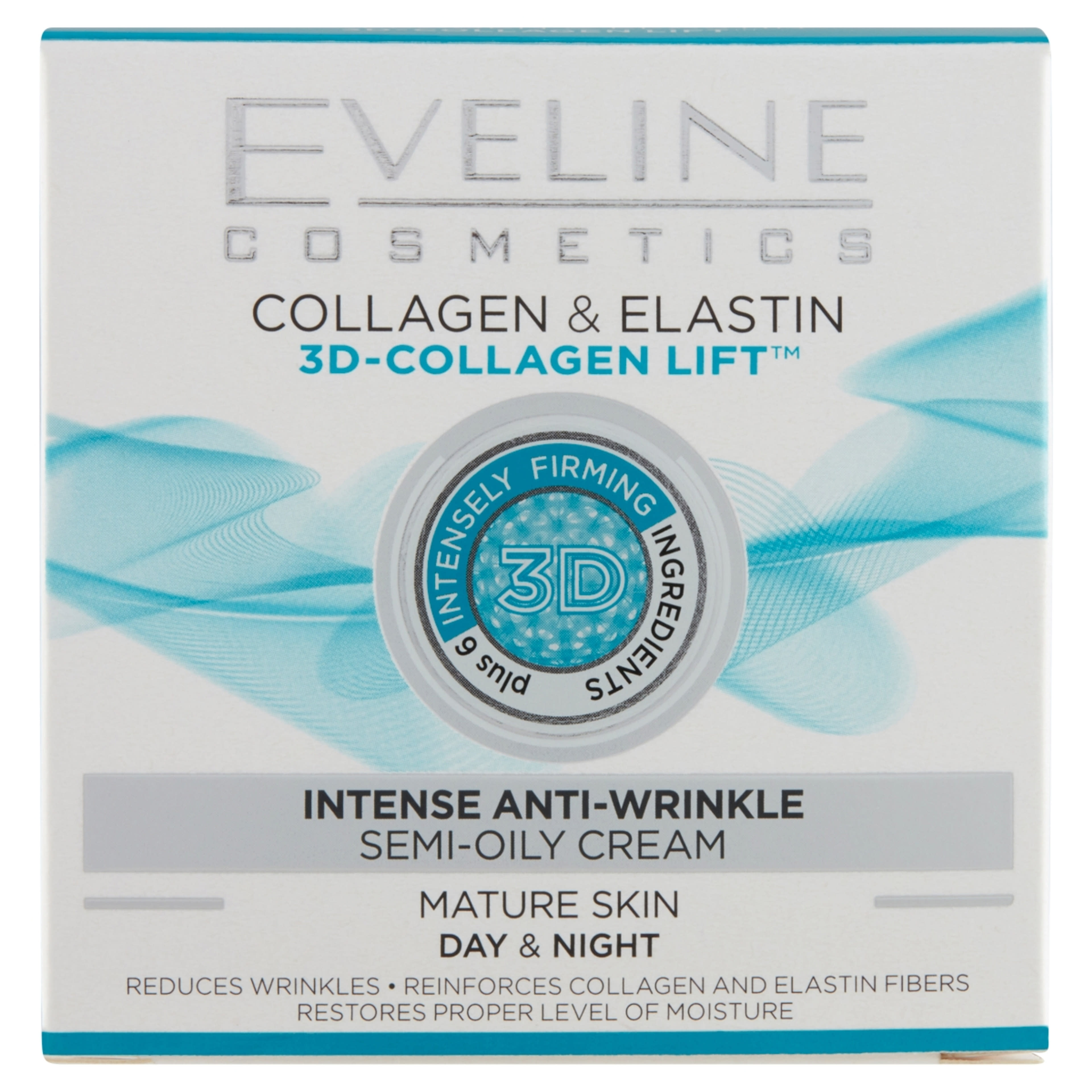 Eveline kollagén és elasztin ránctalanító nappali-éjszakai arcrkrém - 50 ml-1