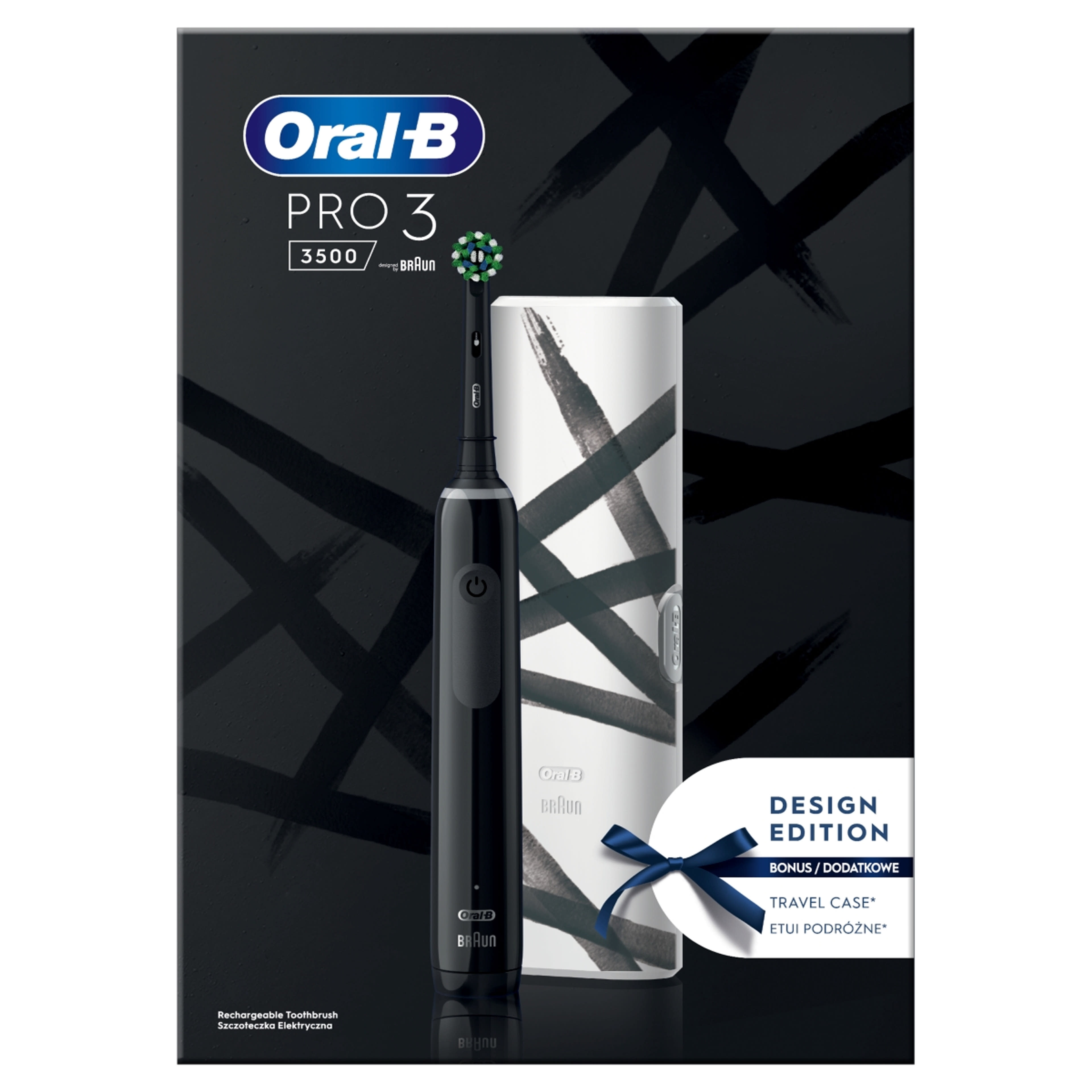 Oral-B Pro 3 3500 elektromos fogkefe, fekete - 1 db-1