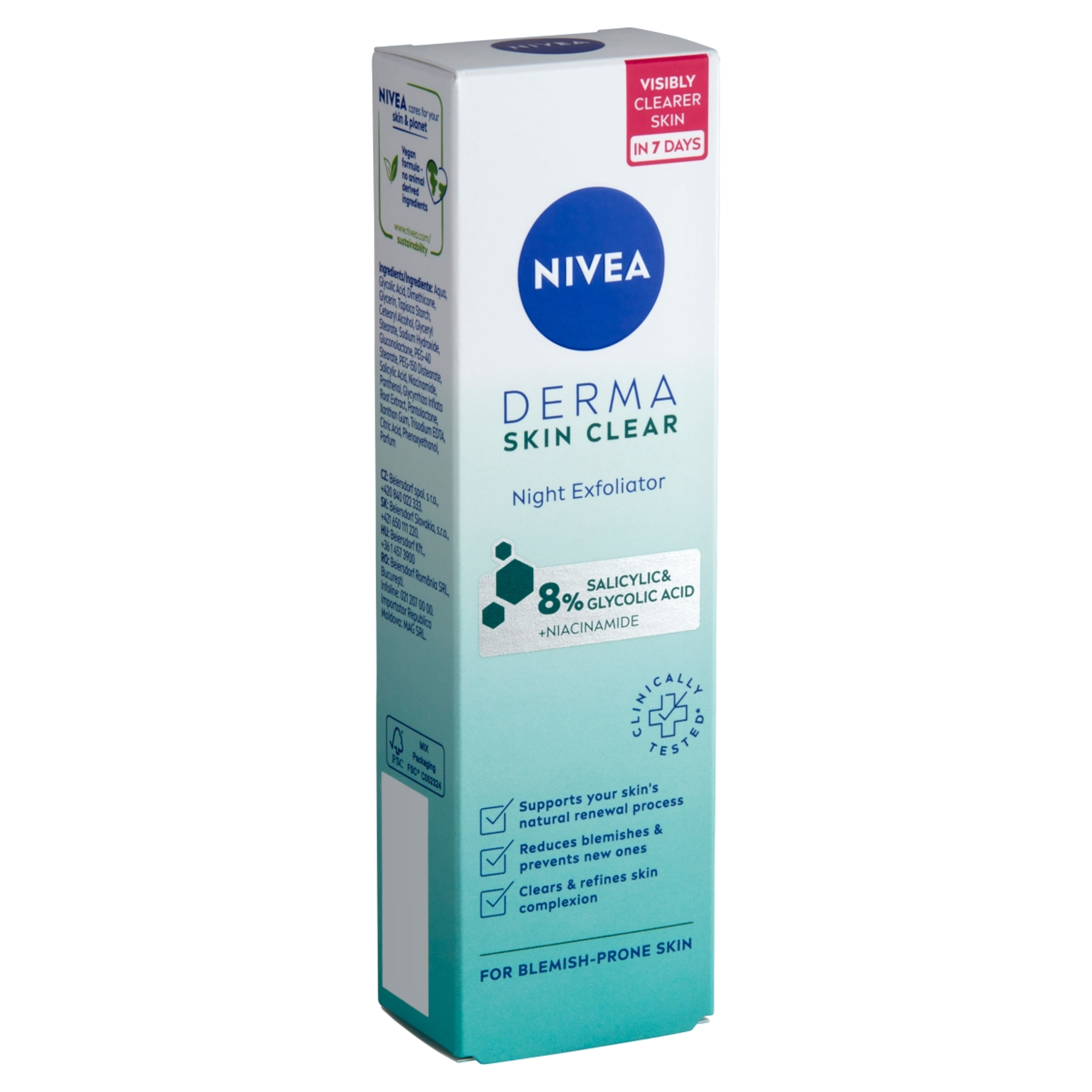 Nivea Derma Skin Clear éjszakai hámlasztó - 40 ml-3