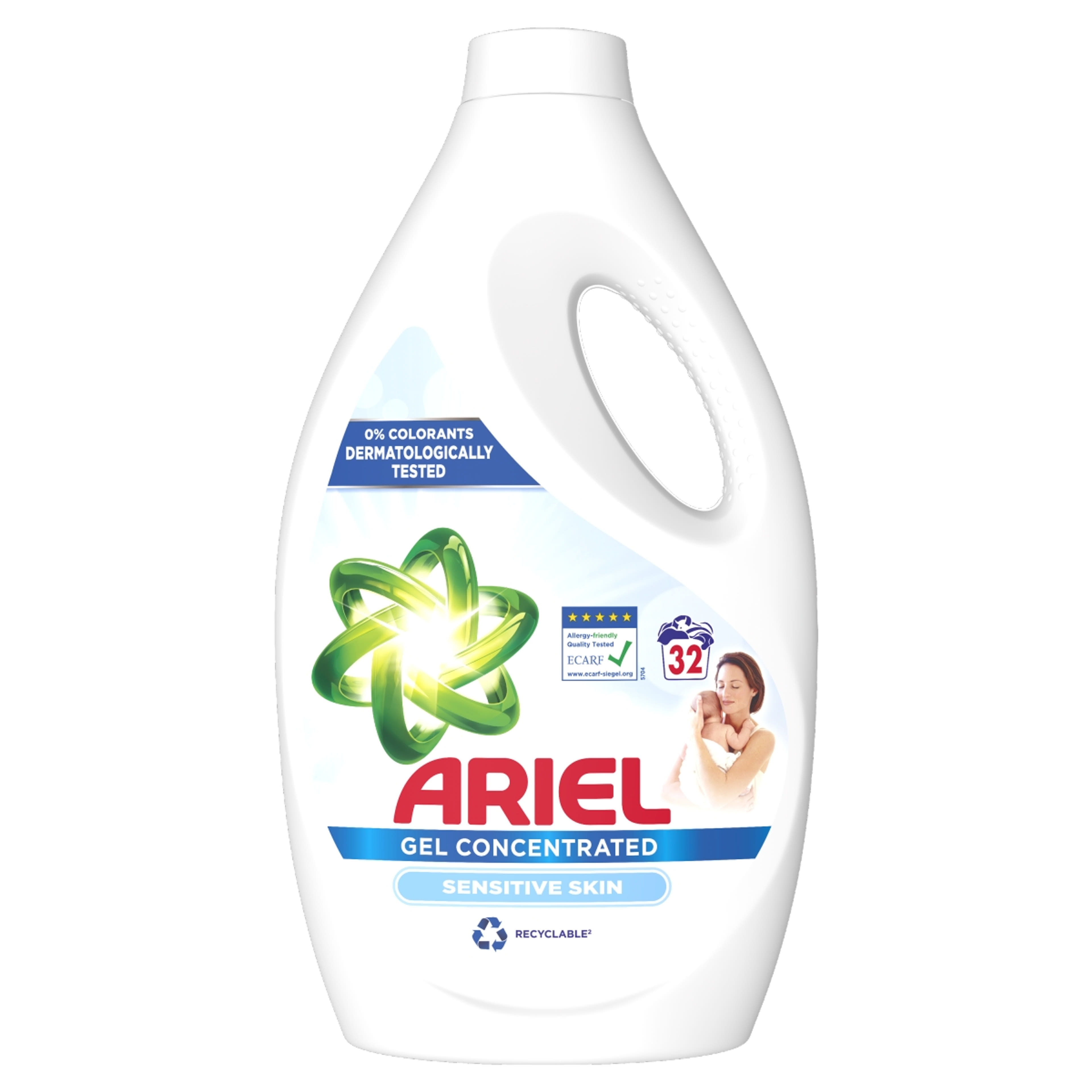 Ariel Sensitive Baby folyékony mosószer, 32 mosáshoz - 1760 ml-1