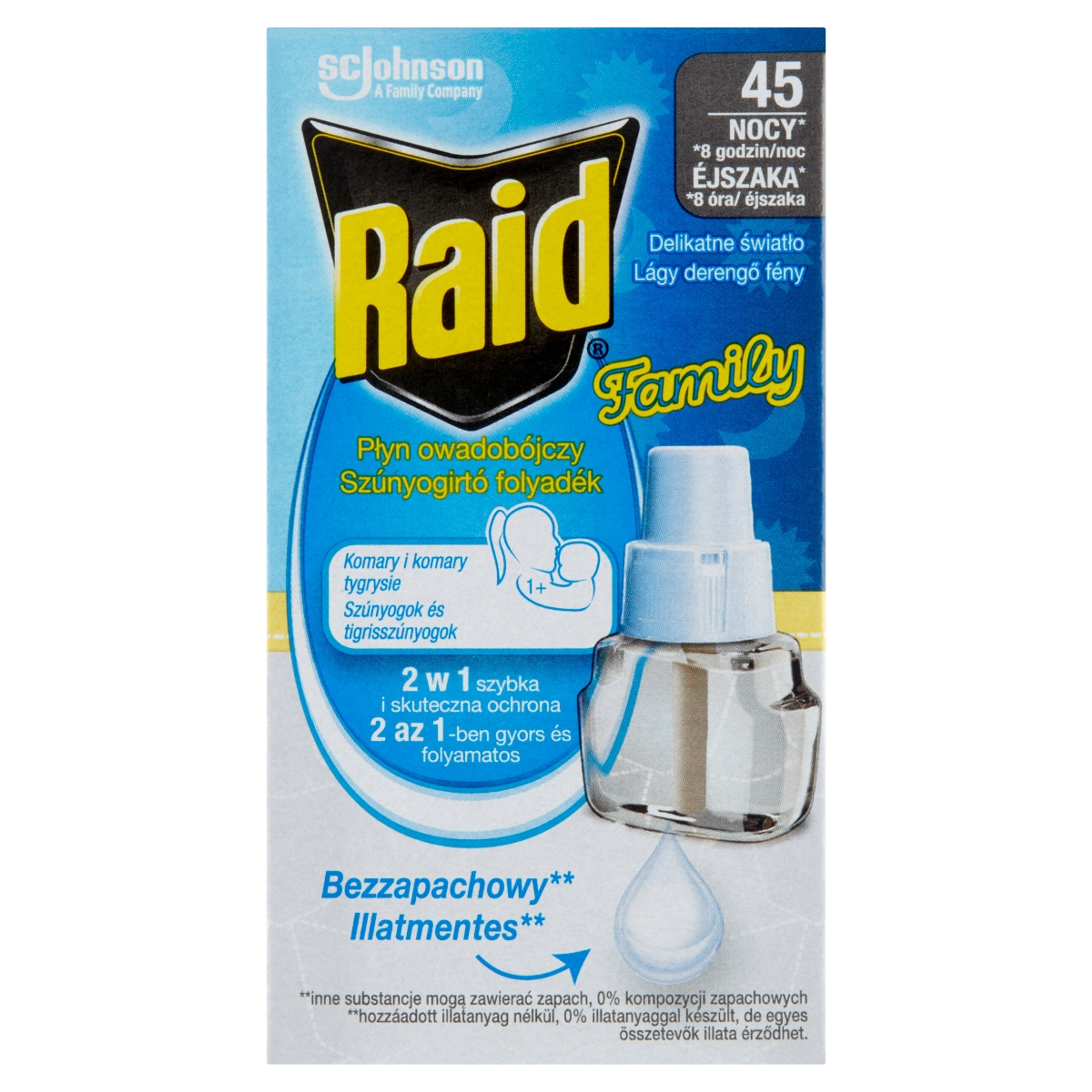 Raid Family szúnyogirtó folyadék utántöltő - 27 ml
