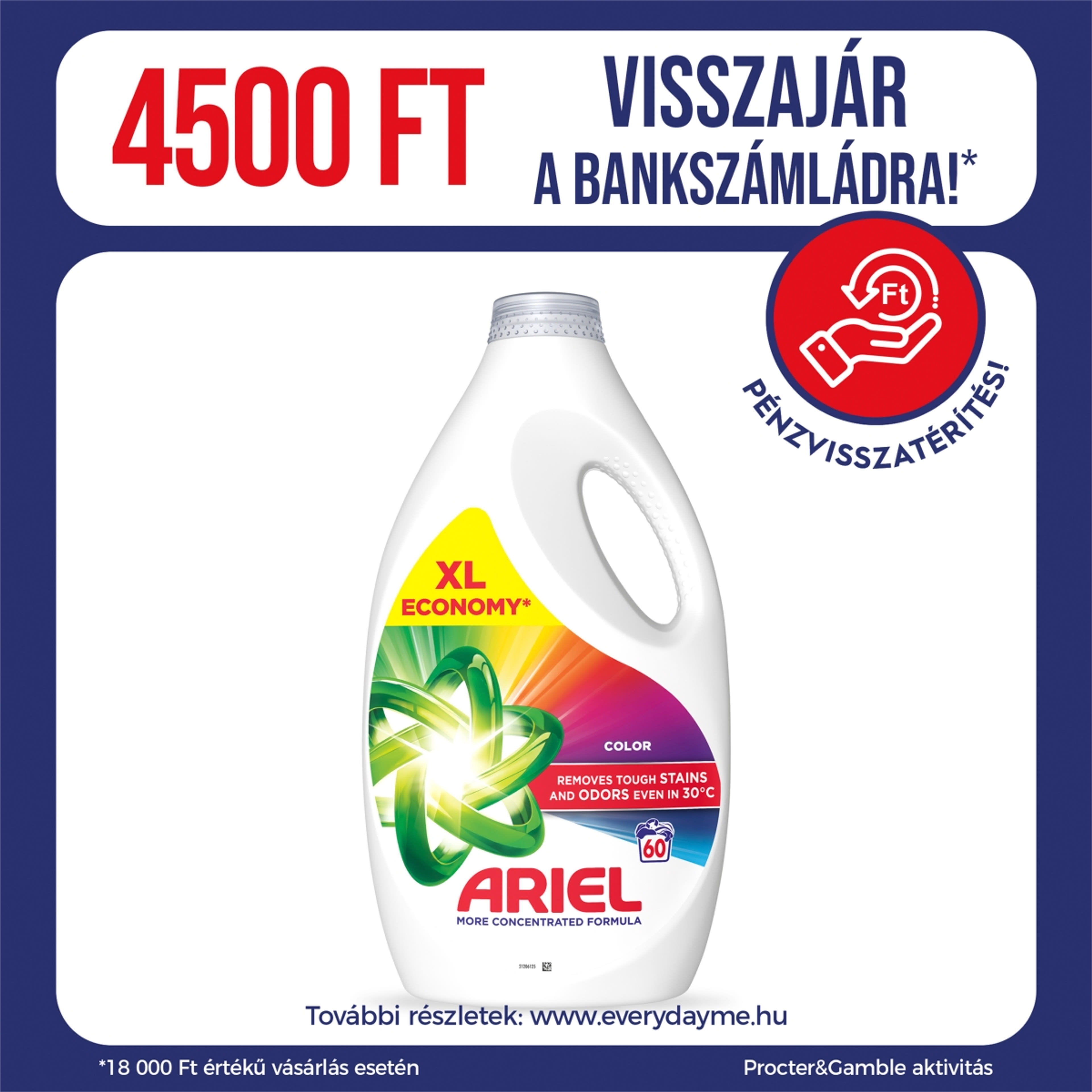Ariel Color folyékony mosószer, 60 mosáshoz - 2700 ml