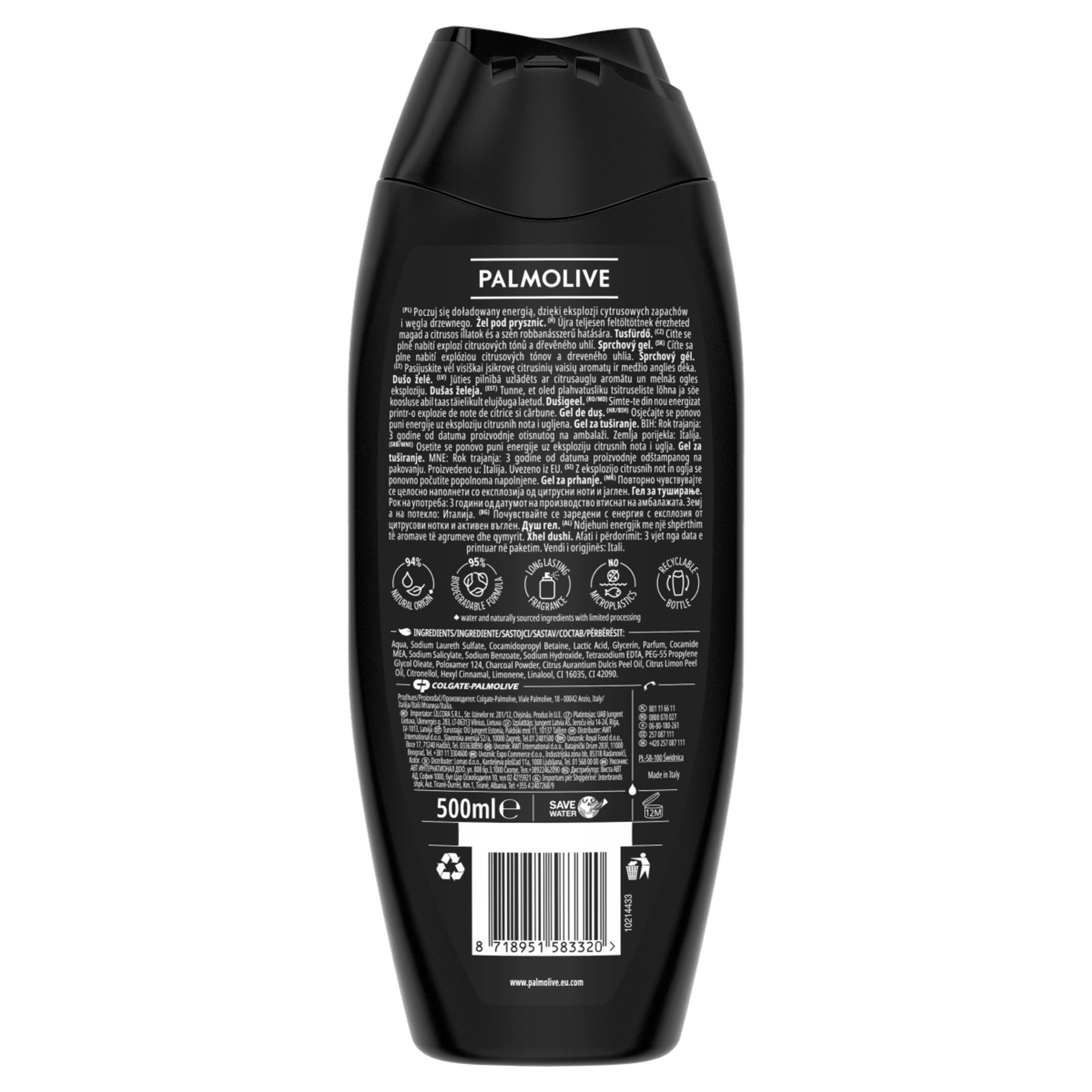 Palmolive Charge Up férfi tusfürdő - 500 ml-3