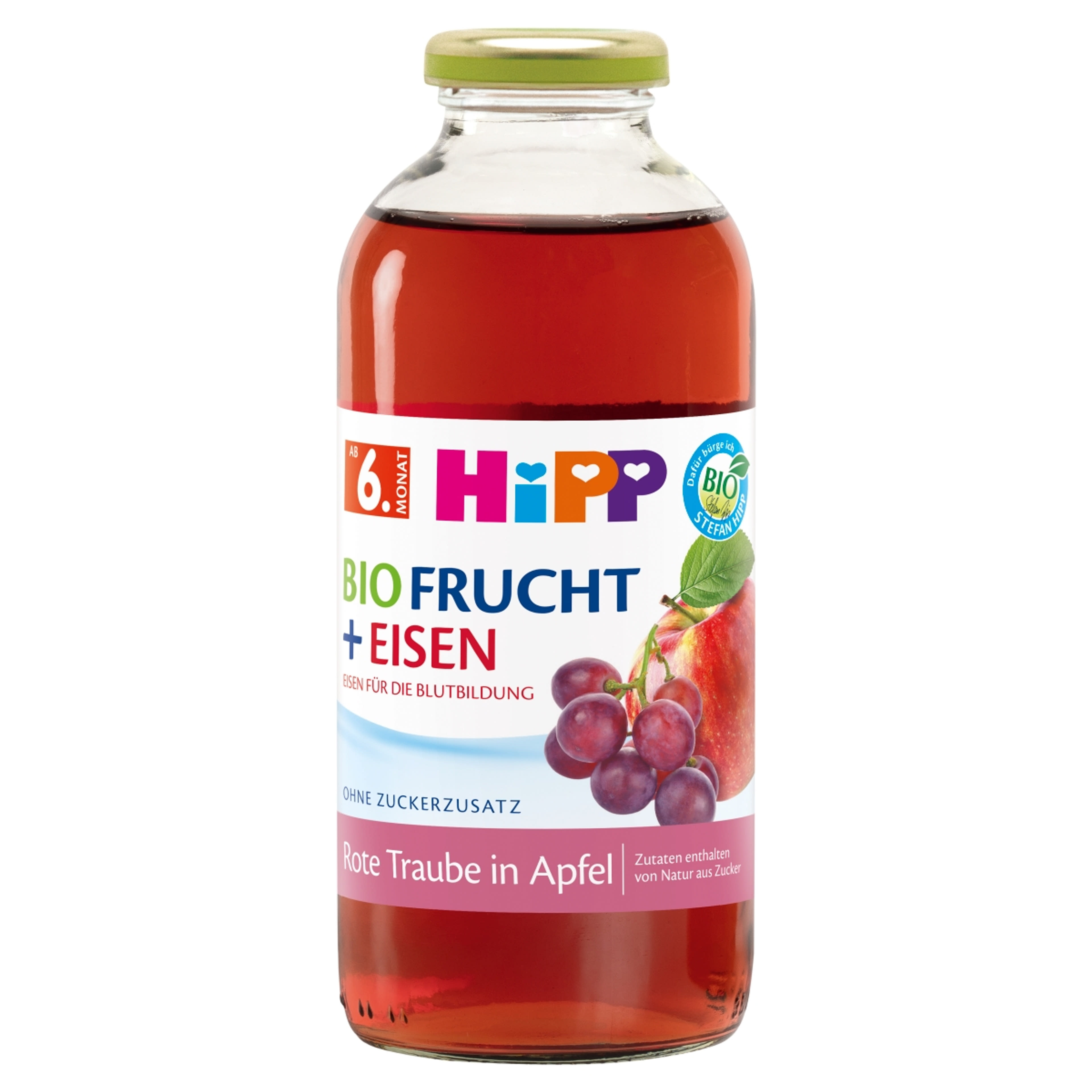 HiPP bio alma-szőlő-arónia bébiital C-vitaminnal és vassal 6 hónapos kortól - 500 ml