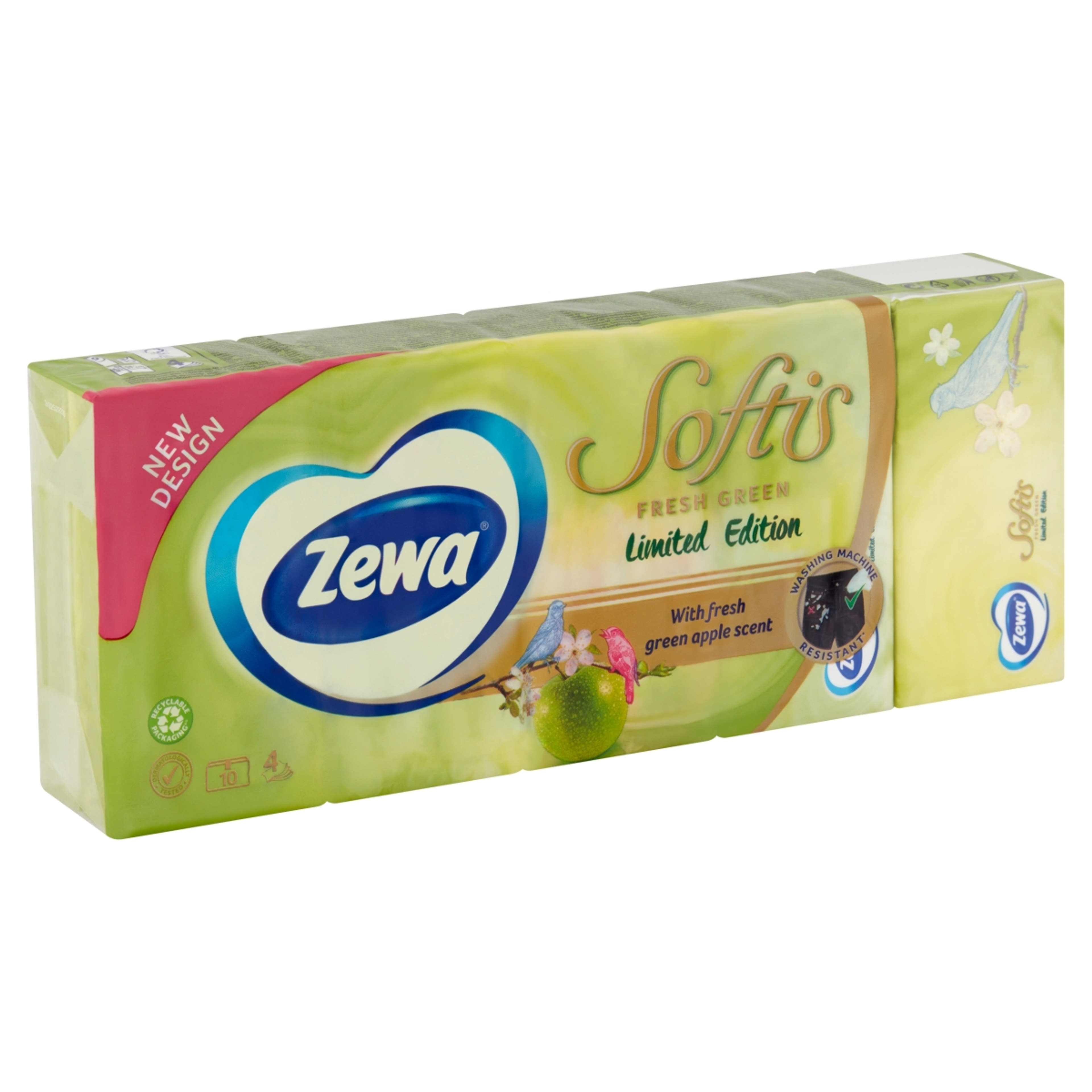 Zewa softis papírzsebkendő limited edition 4 rétegű 10x9 - 90 db-2