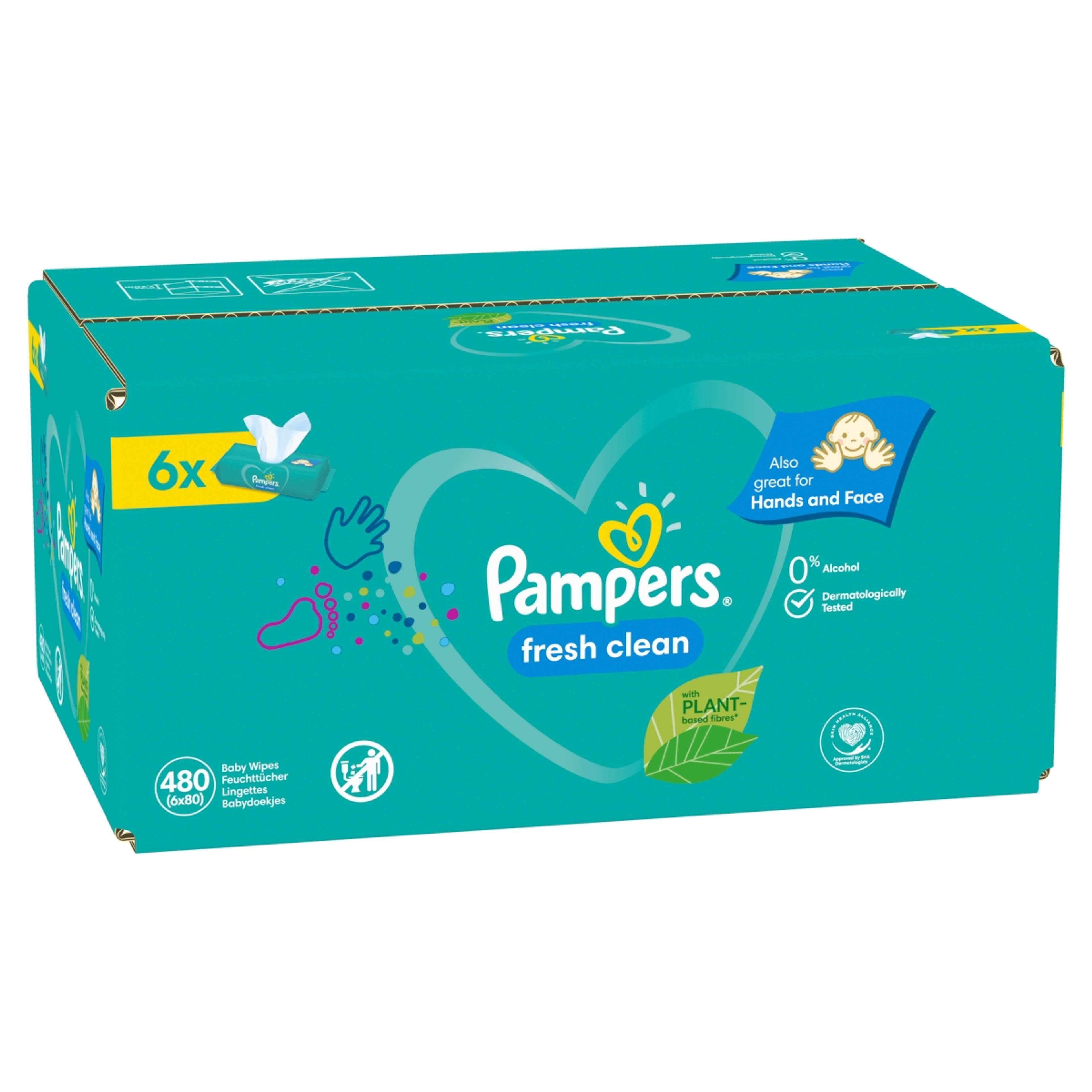 Pampers törlőkendő fresh clean (6*80) - 480 db-2