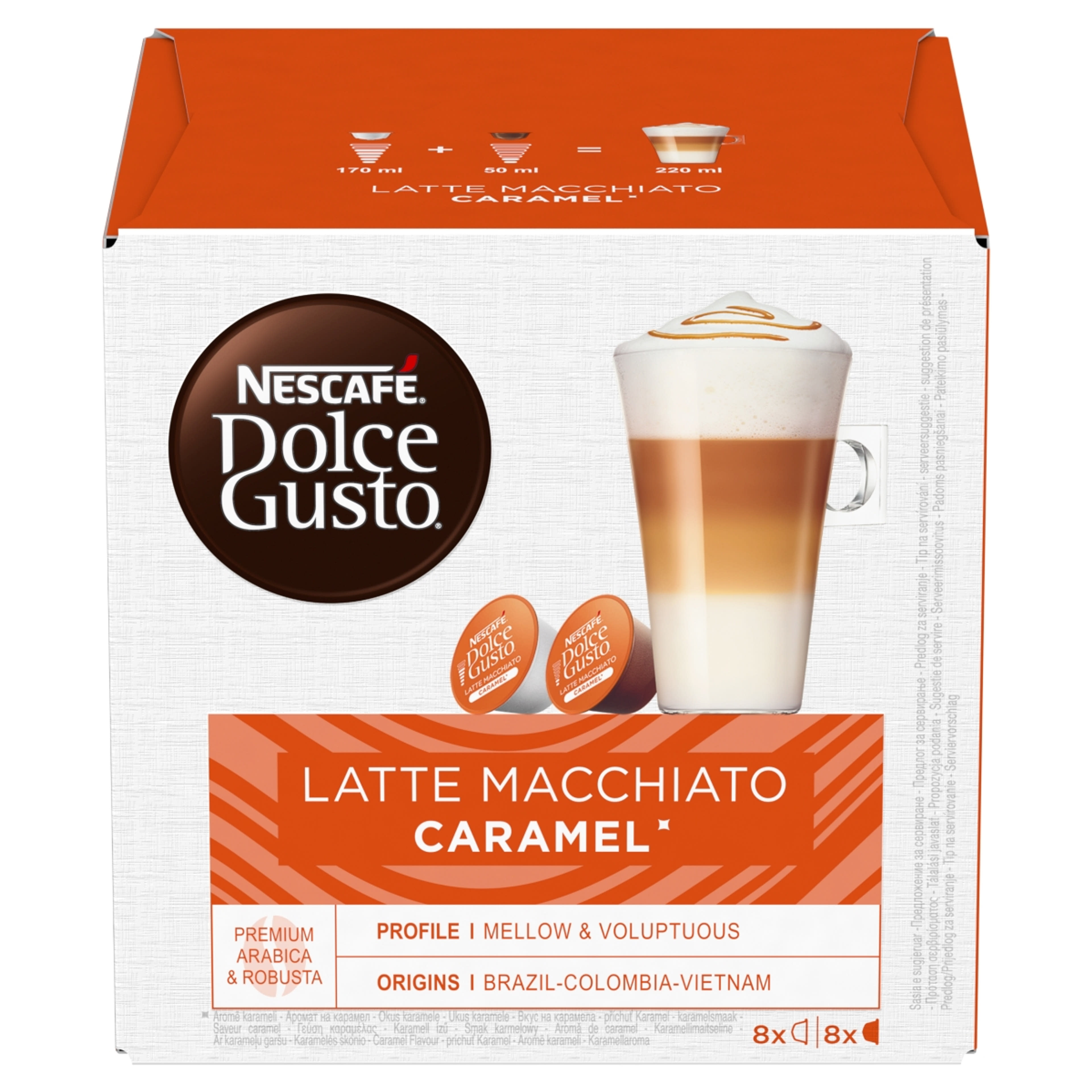 Nescafe Latte Machiatto Caramel Dolce Gusto kávékapszula  - 16 db