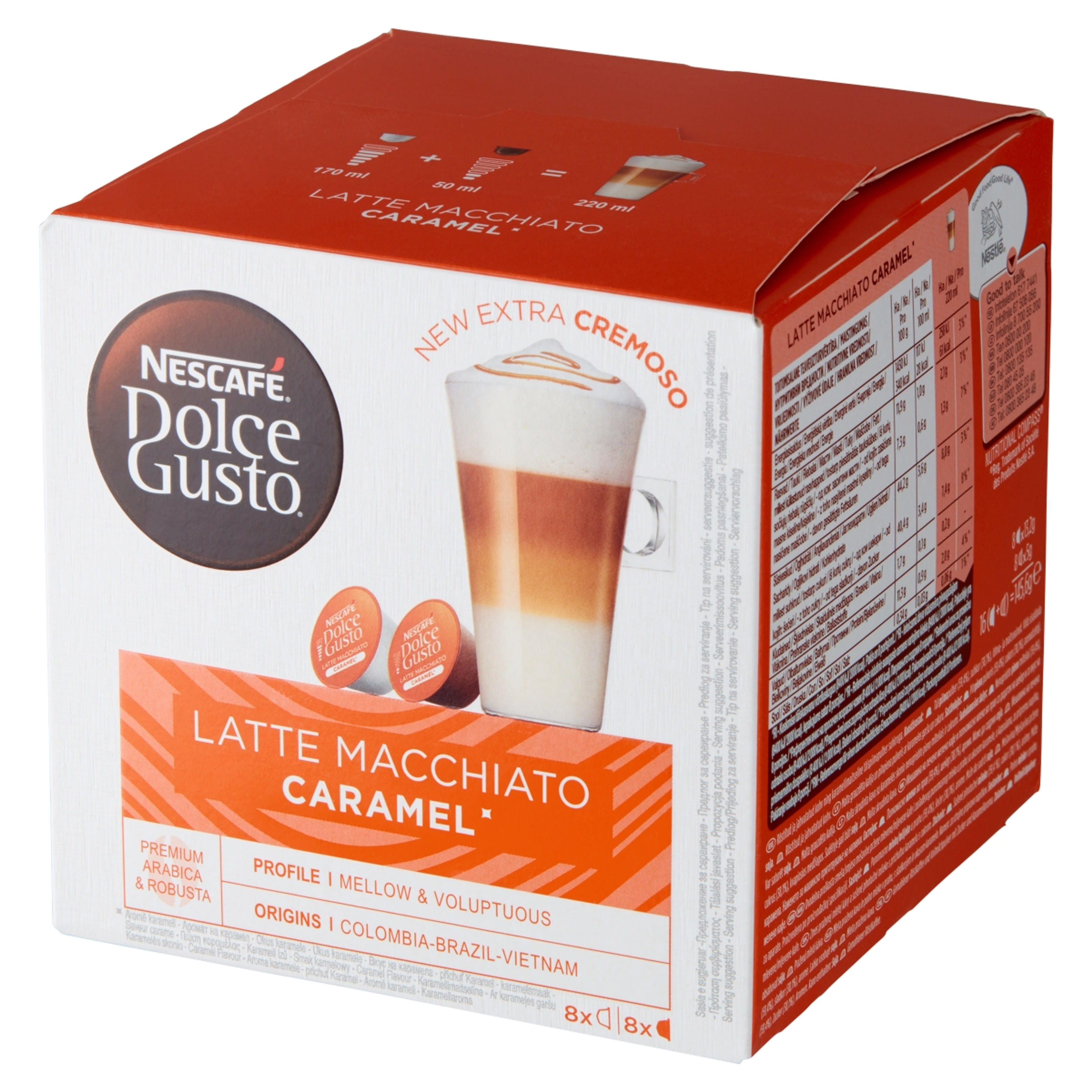 Nescafe Latte Machiatto Caramel Dolce Gusto kávékapszula  - 16 db-2