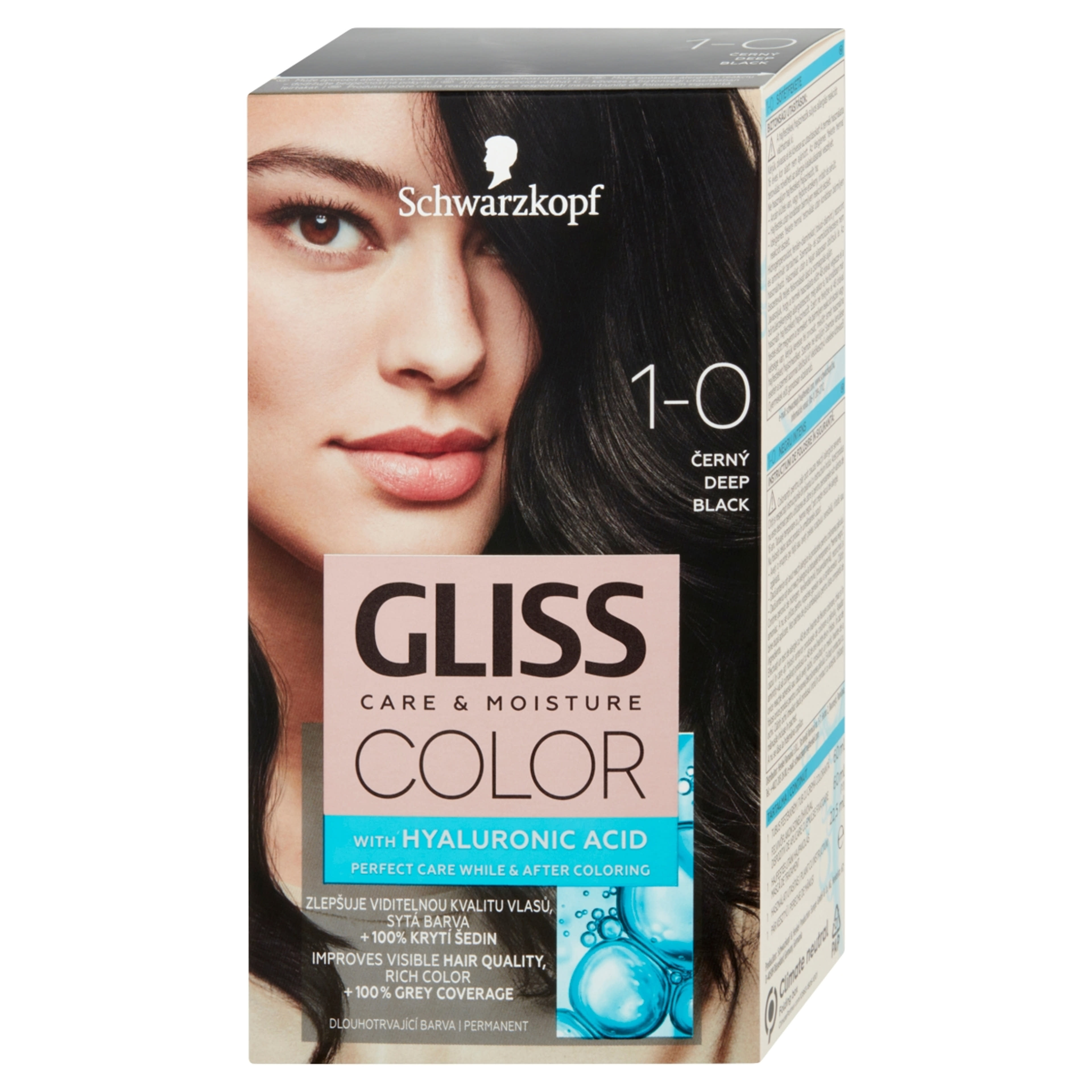 Gliss Color tartós hajfesték 1-0 Sötét fekete - 1 db-3