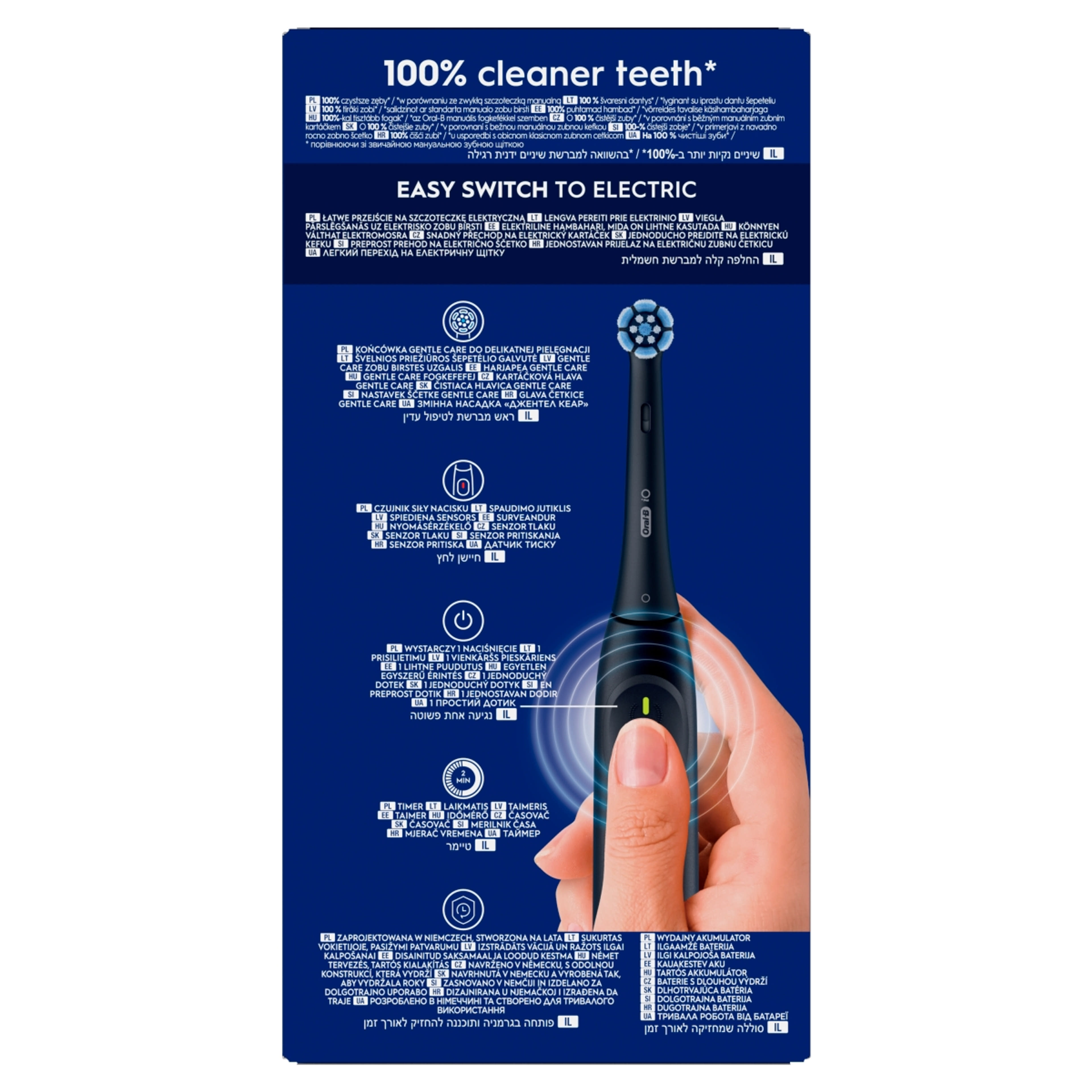Oral-B iO 2 elektromos fogkefe /éjfekete - 1 db-2