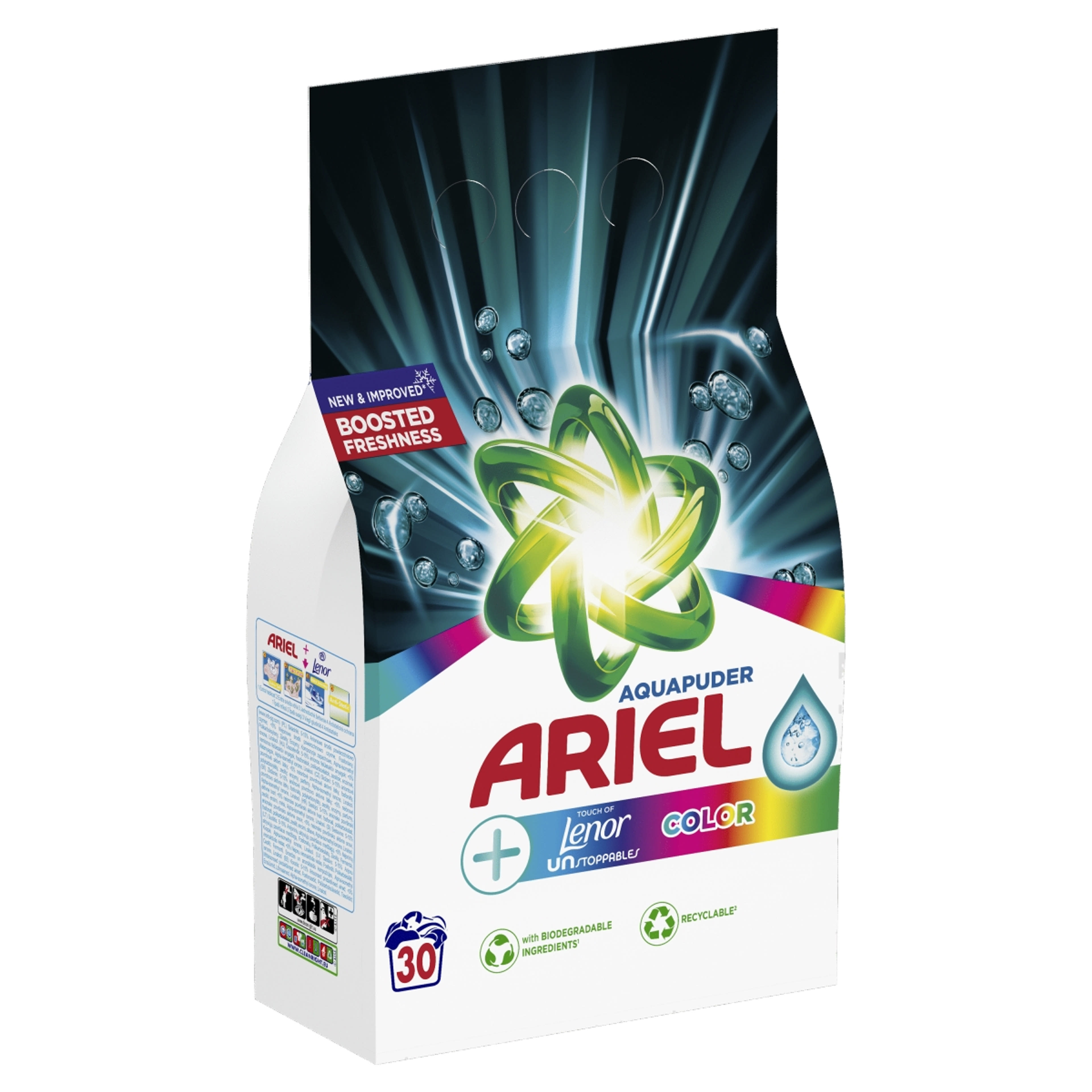 Ariel Touch of Lenor Fresh Color mosópor, 30 mosáshoz - 1.95 kg-2