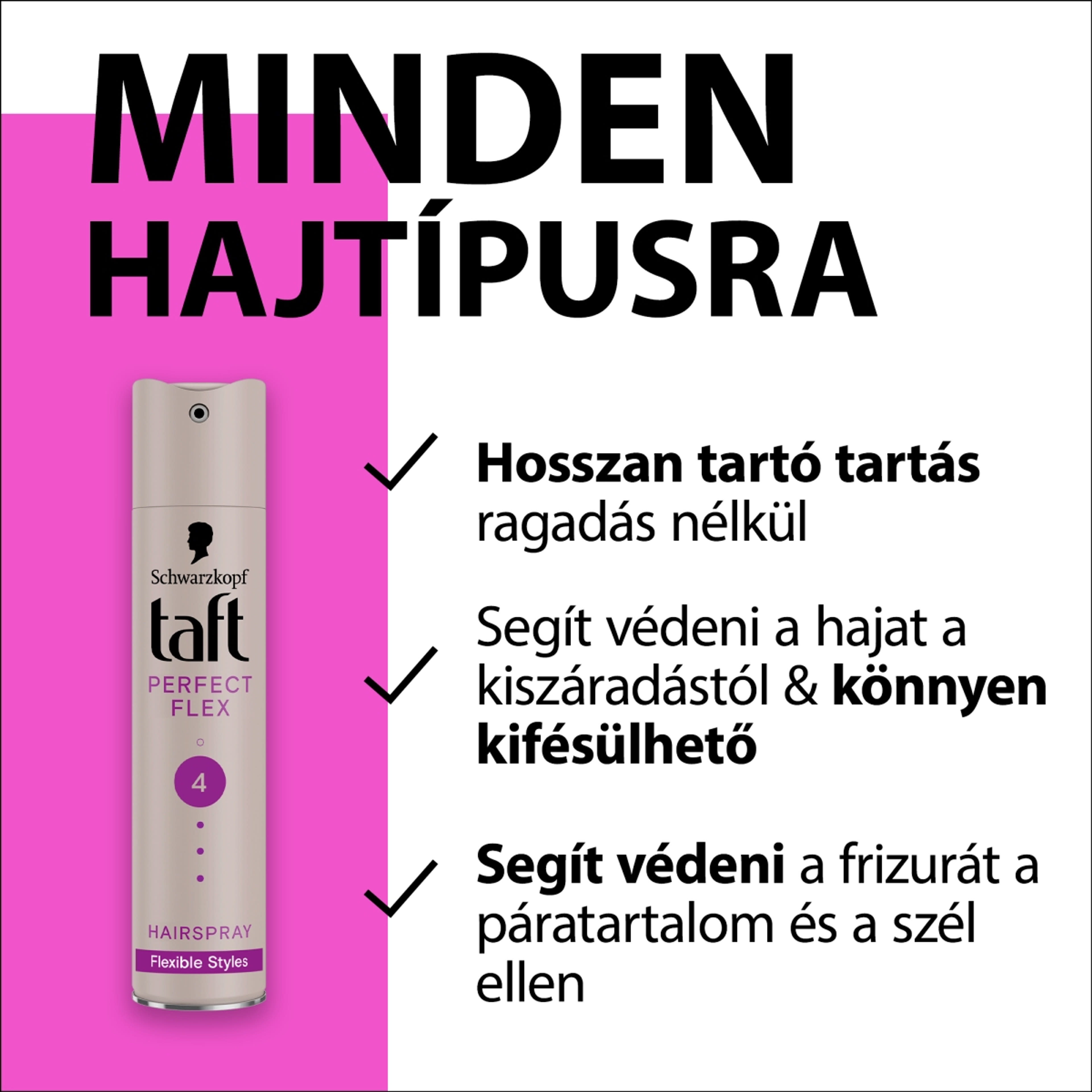 Taft Perfect Flex hajlakk - 250 ml-3