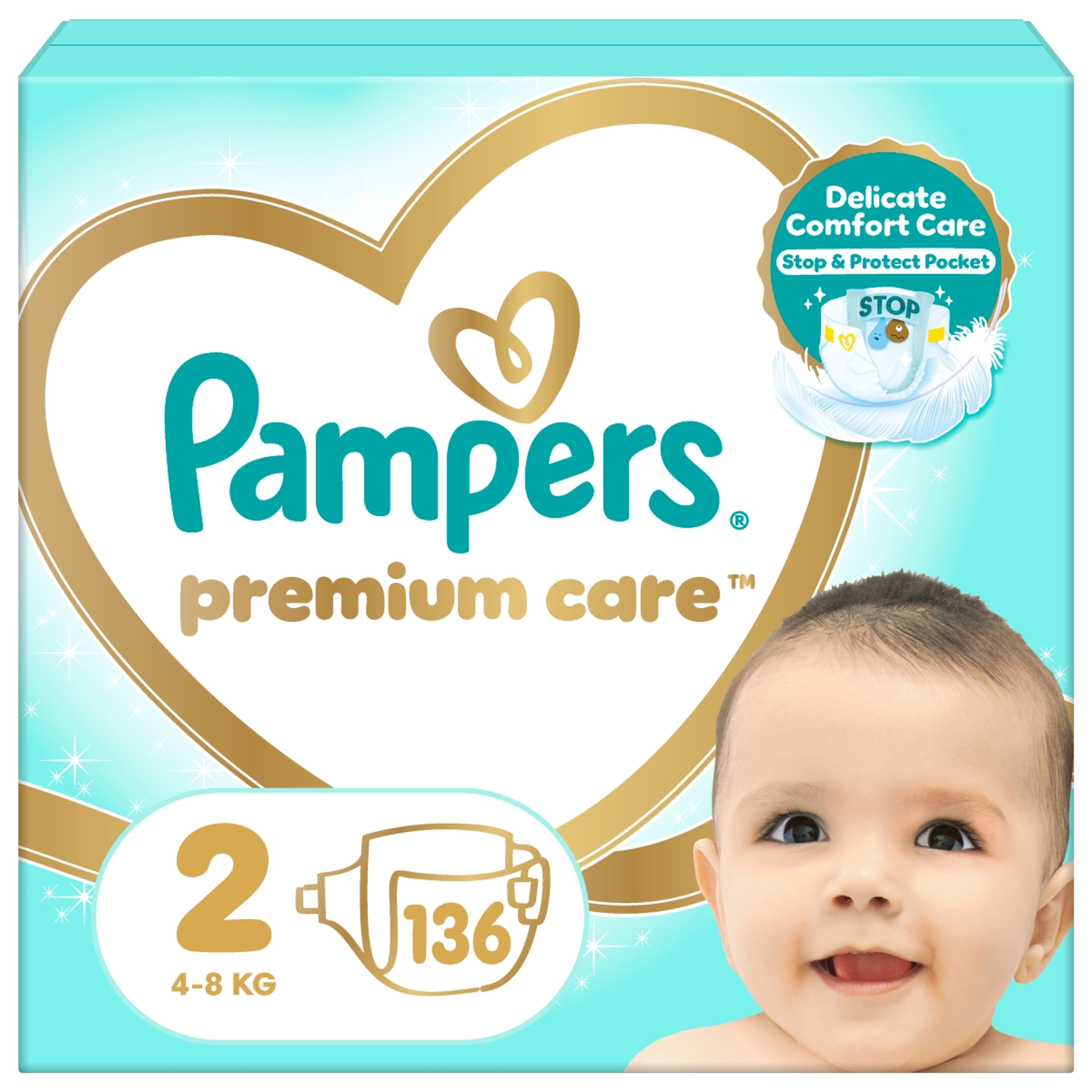Pampers Premium Care pelenka, 2-es méret 4-8 kg - 136 db-11