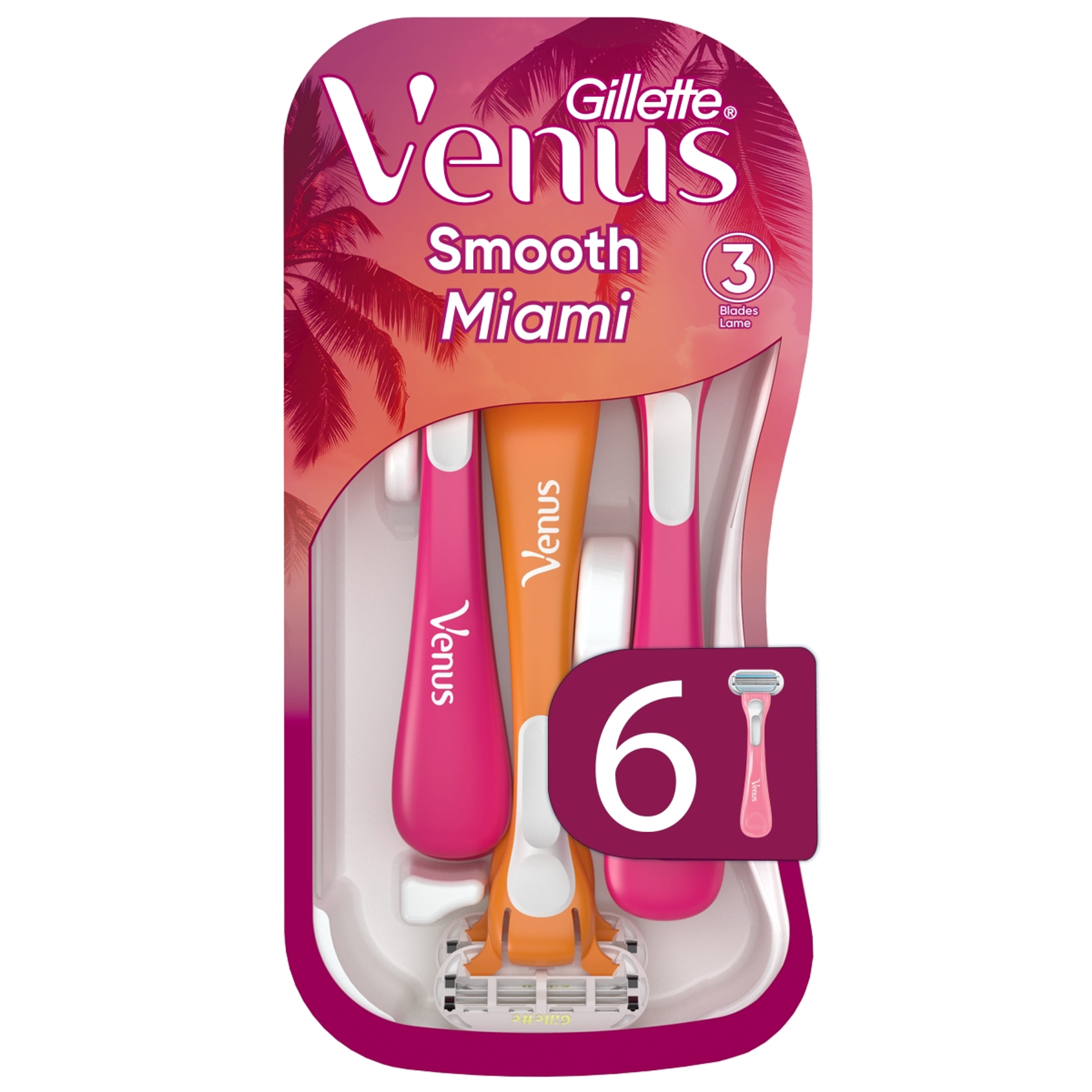 Venus Smooth Miami eldobható borotva - 6 db-8