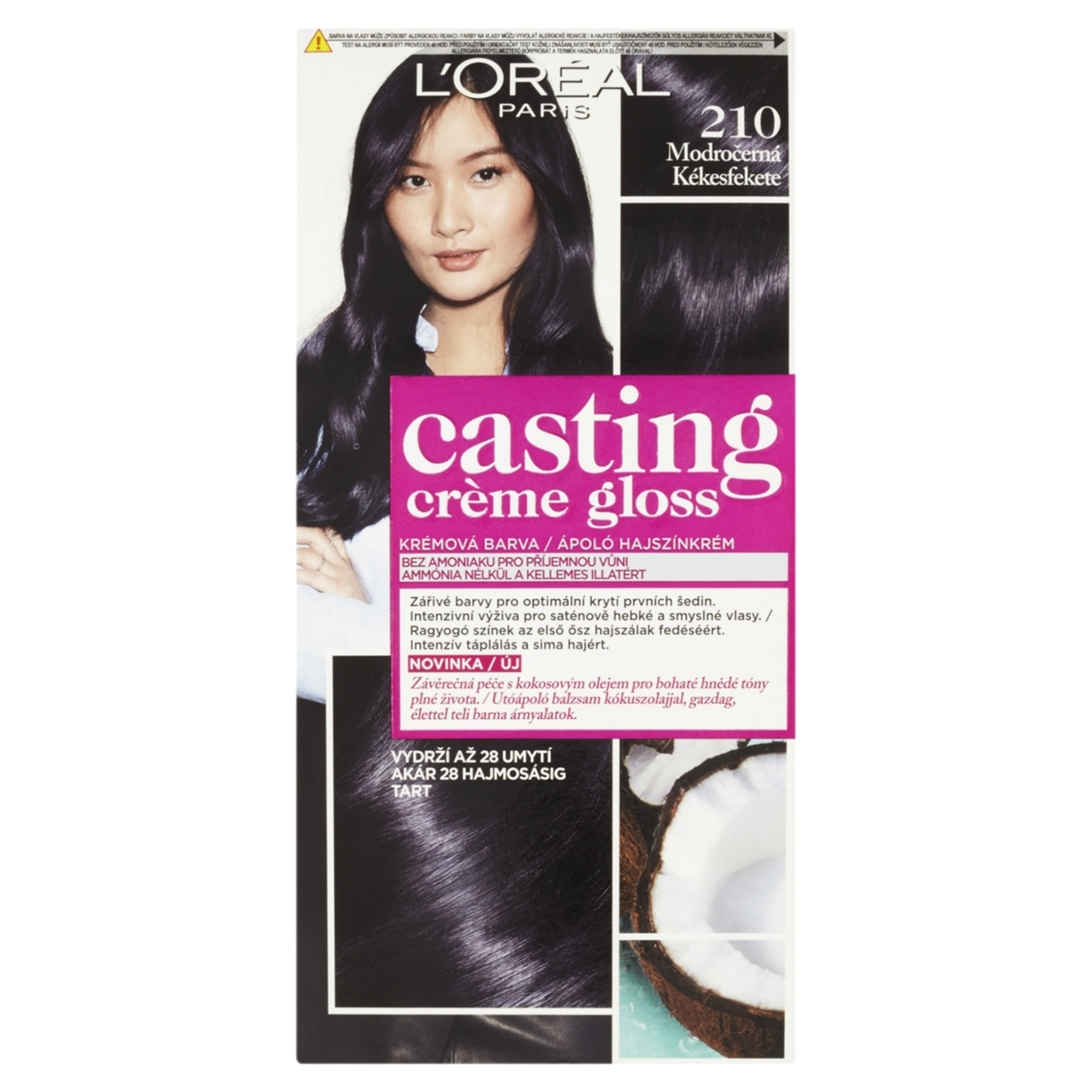 L'Oréal Paris Casting Creme Gloss Hajszínező krém 210 Kékesfekete - 1 db