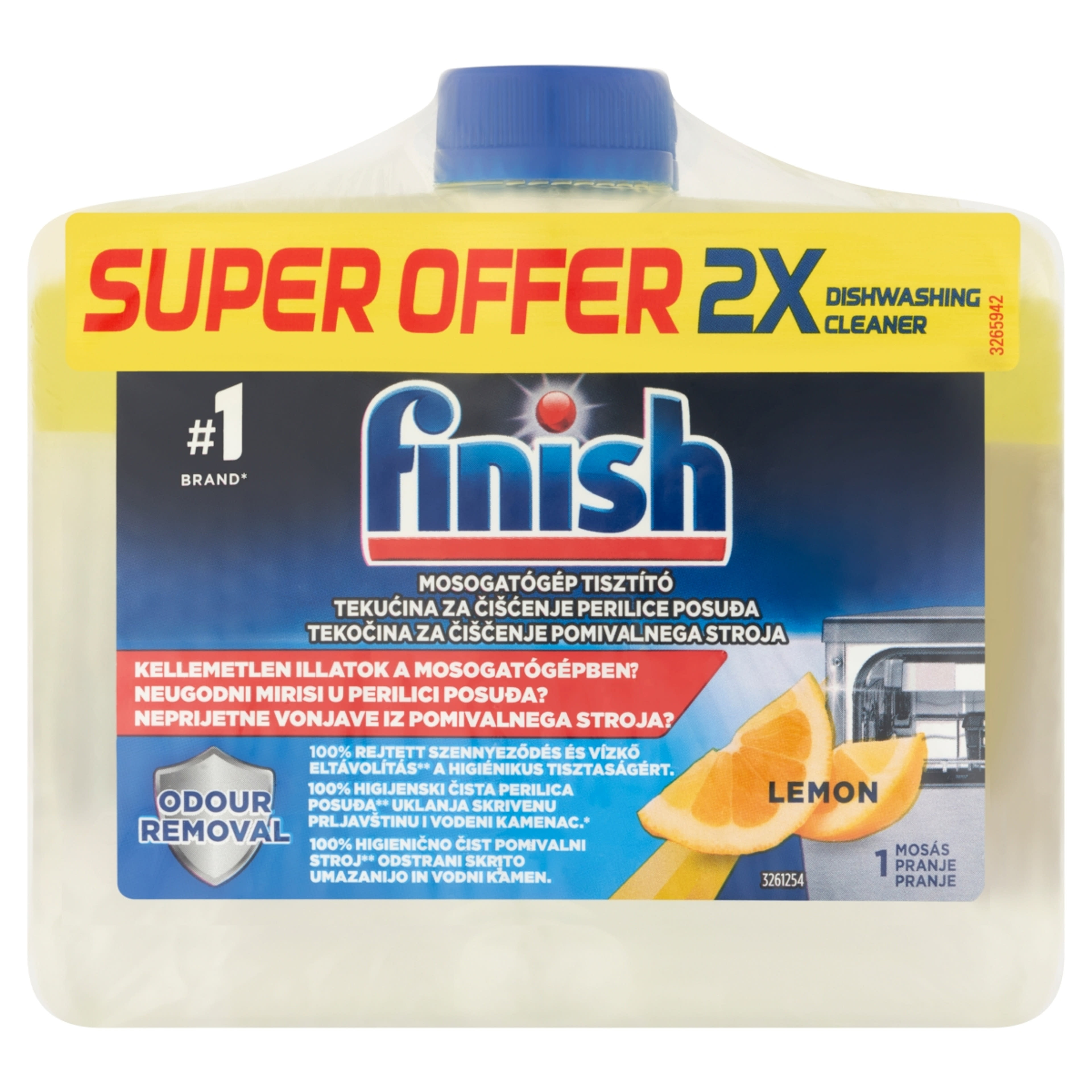 Finish Duo Pack Citromos Mosogatógép Tisztítószer (2x250 ml) - 500 ml