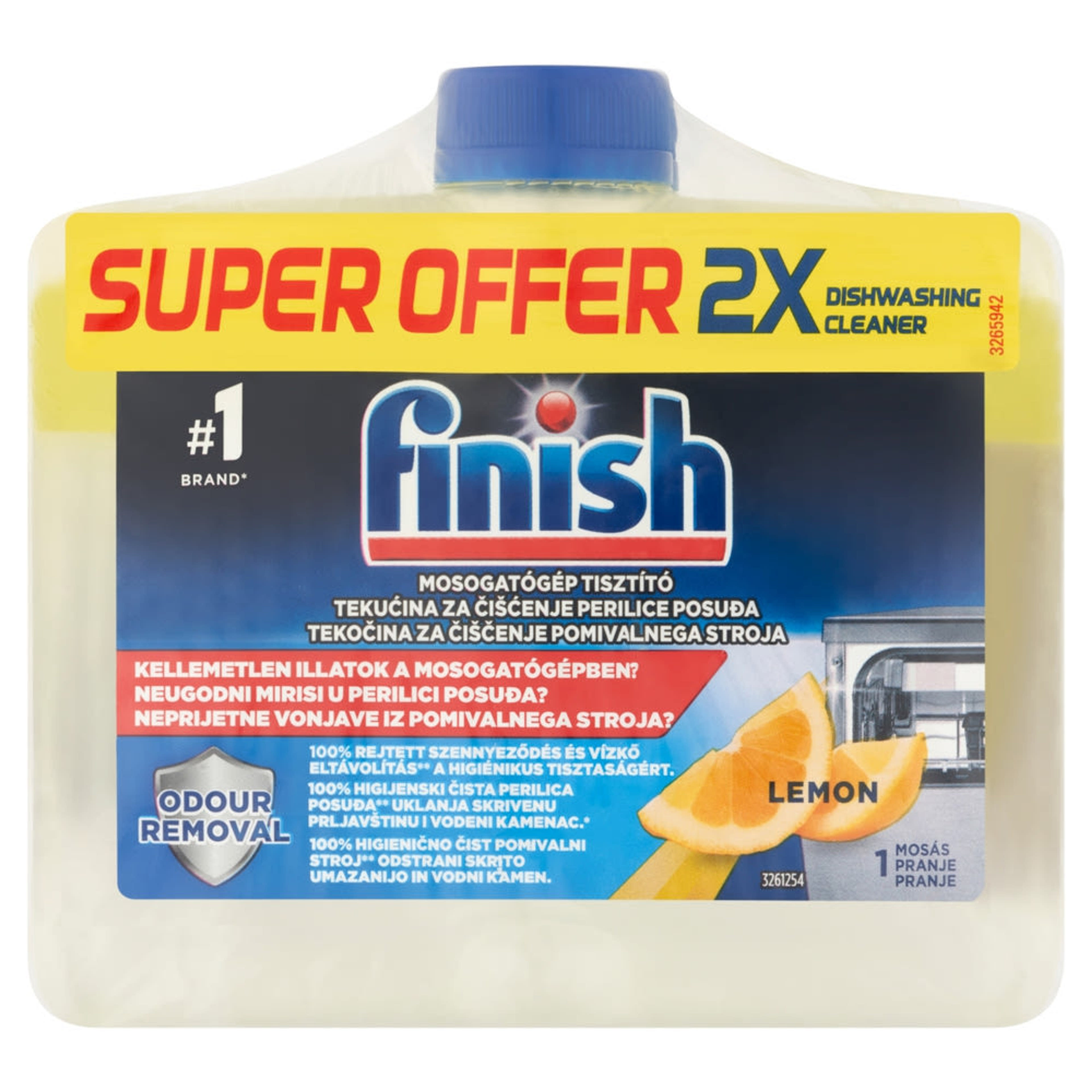 Finish Duo Pack citromos mosogatógép tisztítószer (2x250 ml) - 500 ml