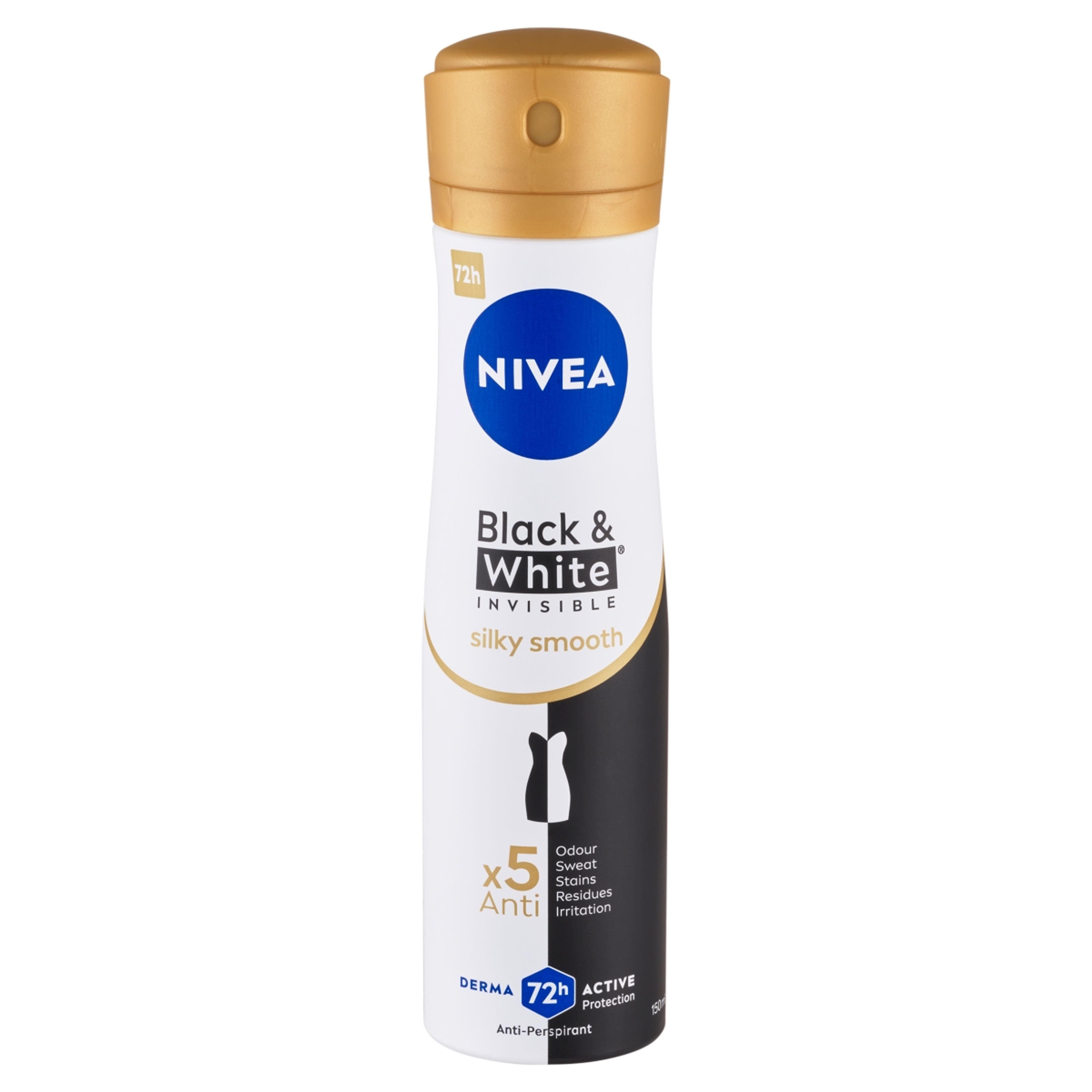 Nivea deo invisible for black, white silky smoo női - 150 ml-2