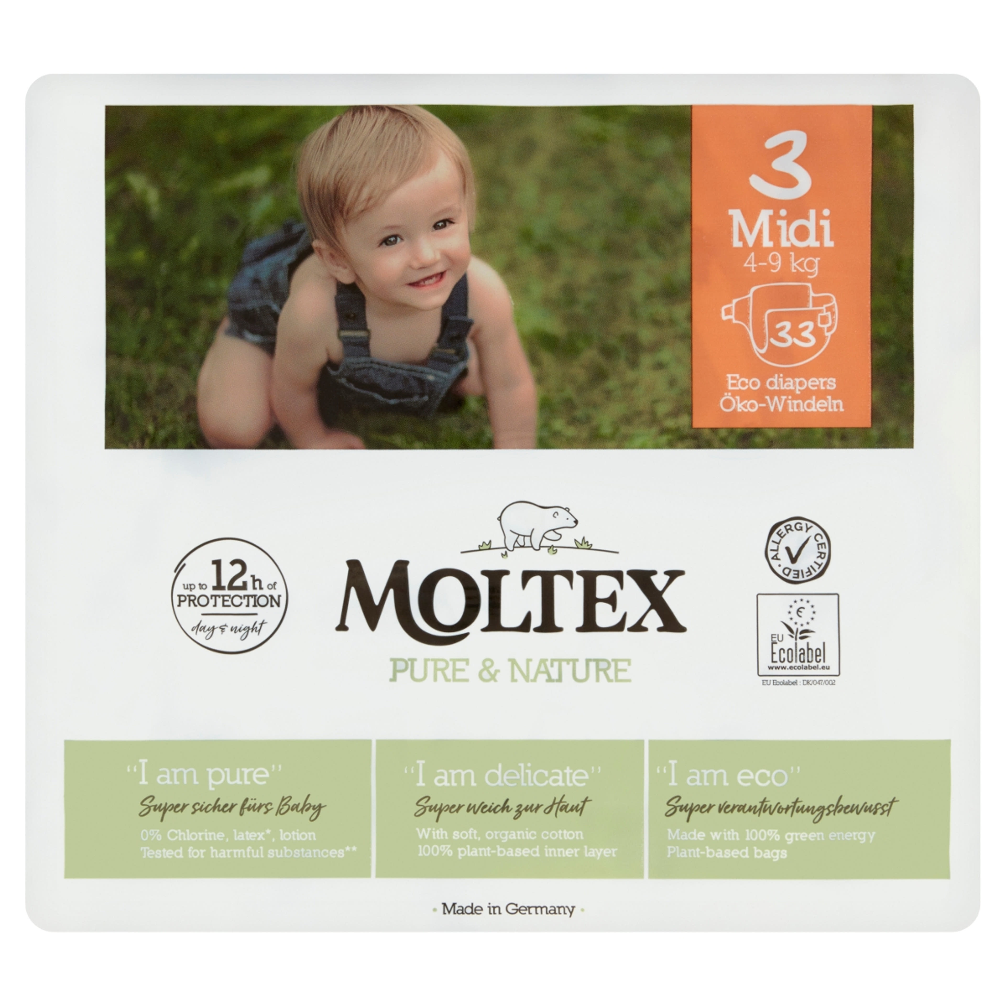 Moltex Pure&Nature Midi öko pelenka 4-9 kg - 33 db