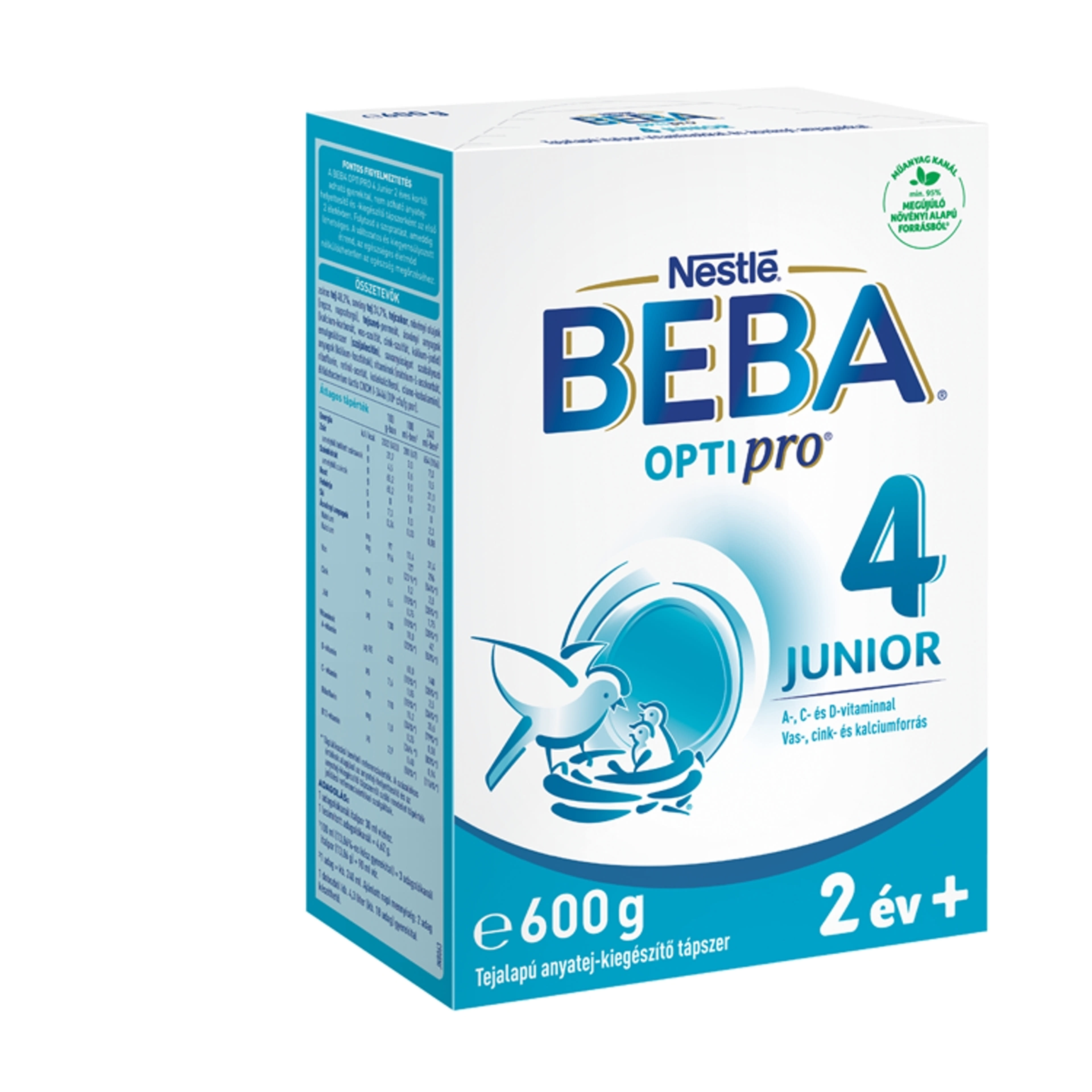 Beba Optipro 4 Junior tejalapú italpor vitaminokkal és ásványi anyagokkal 2 éves kortól - 600 g-4