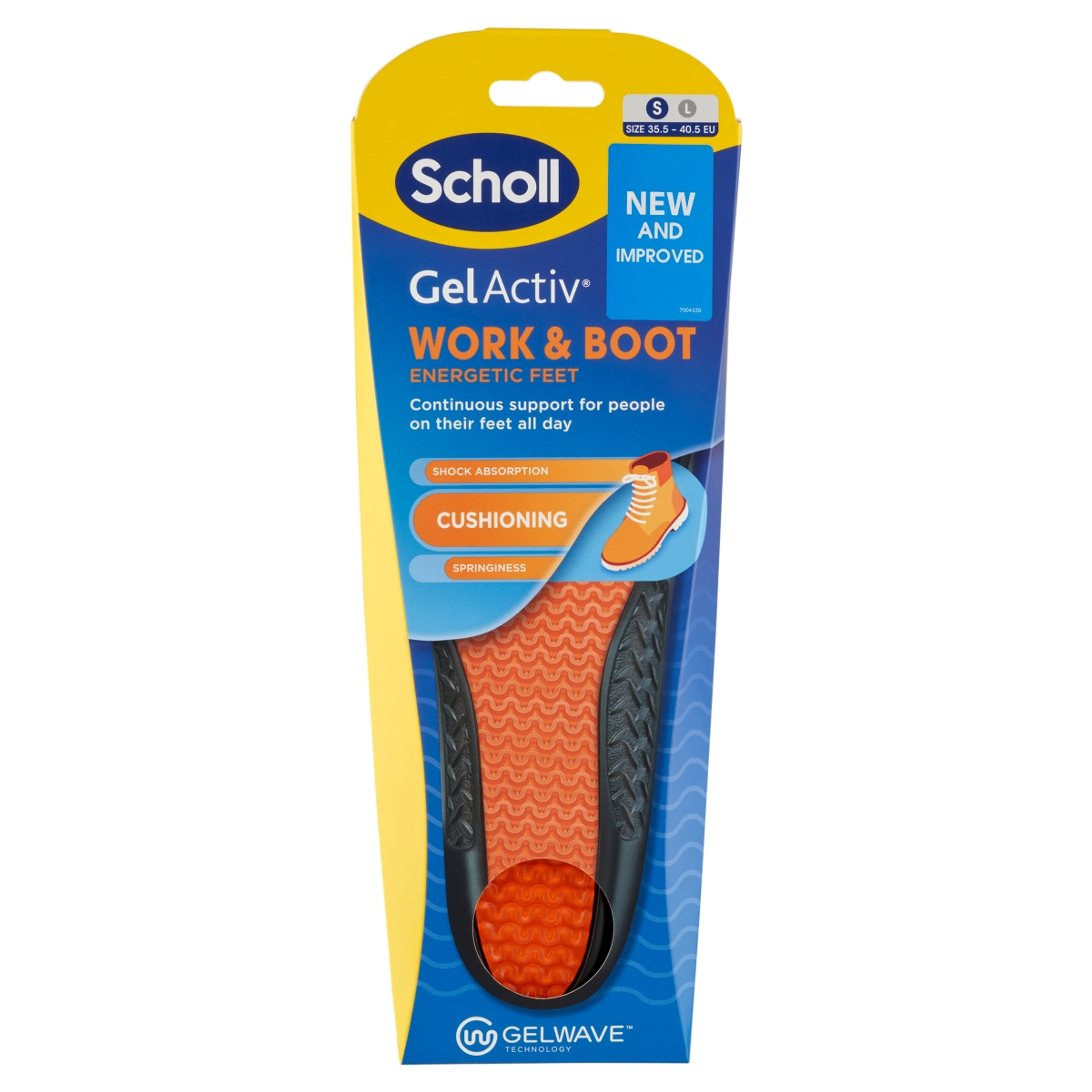 Scholl Gel Activ Work&Boots talpbetét S méret - 2 db