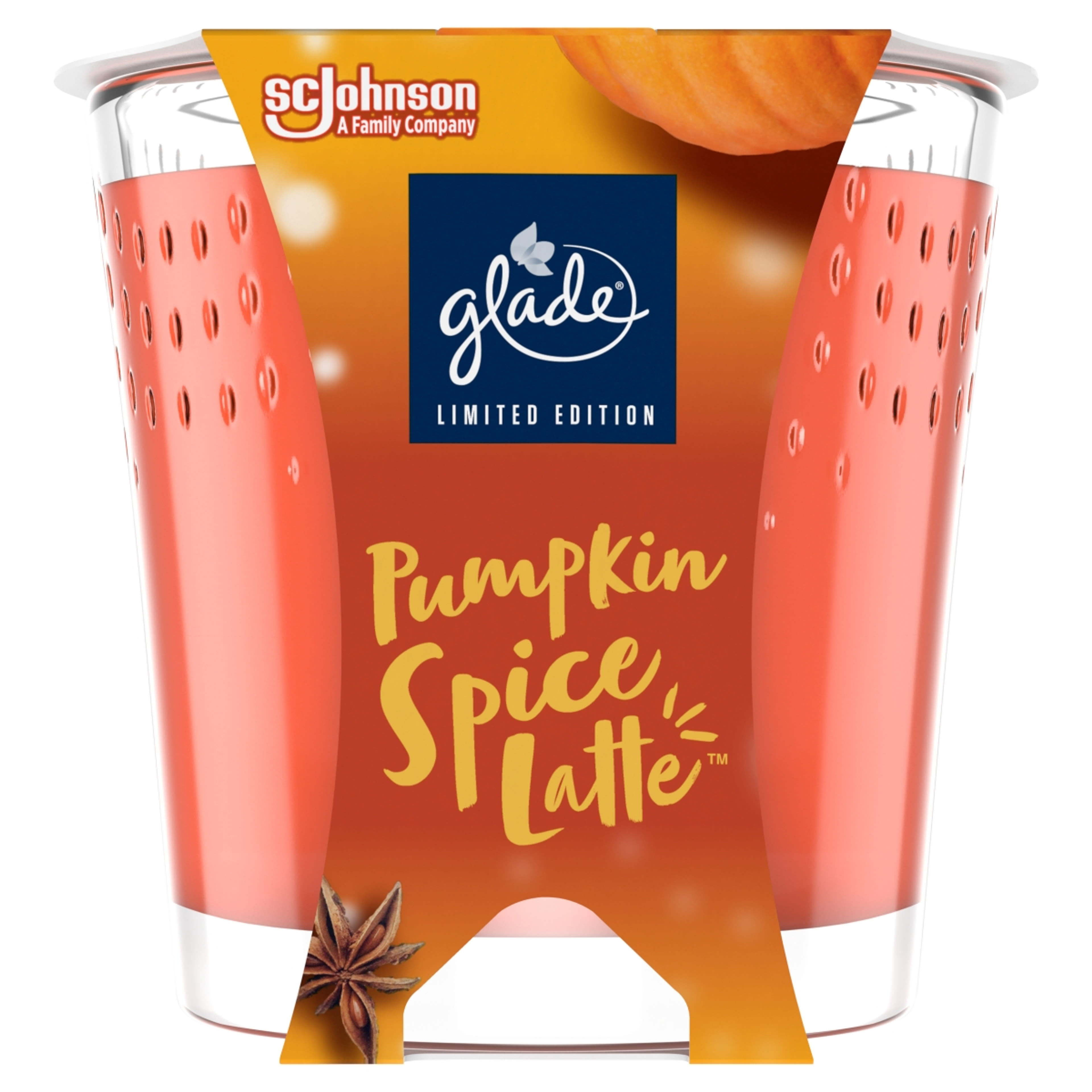 Glade Pumpkin Spice Latte illatgyertya - 129 g