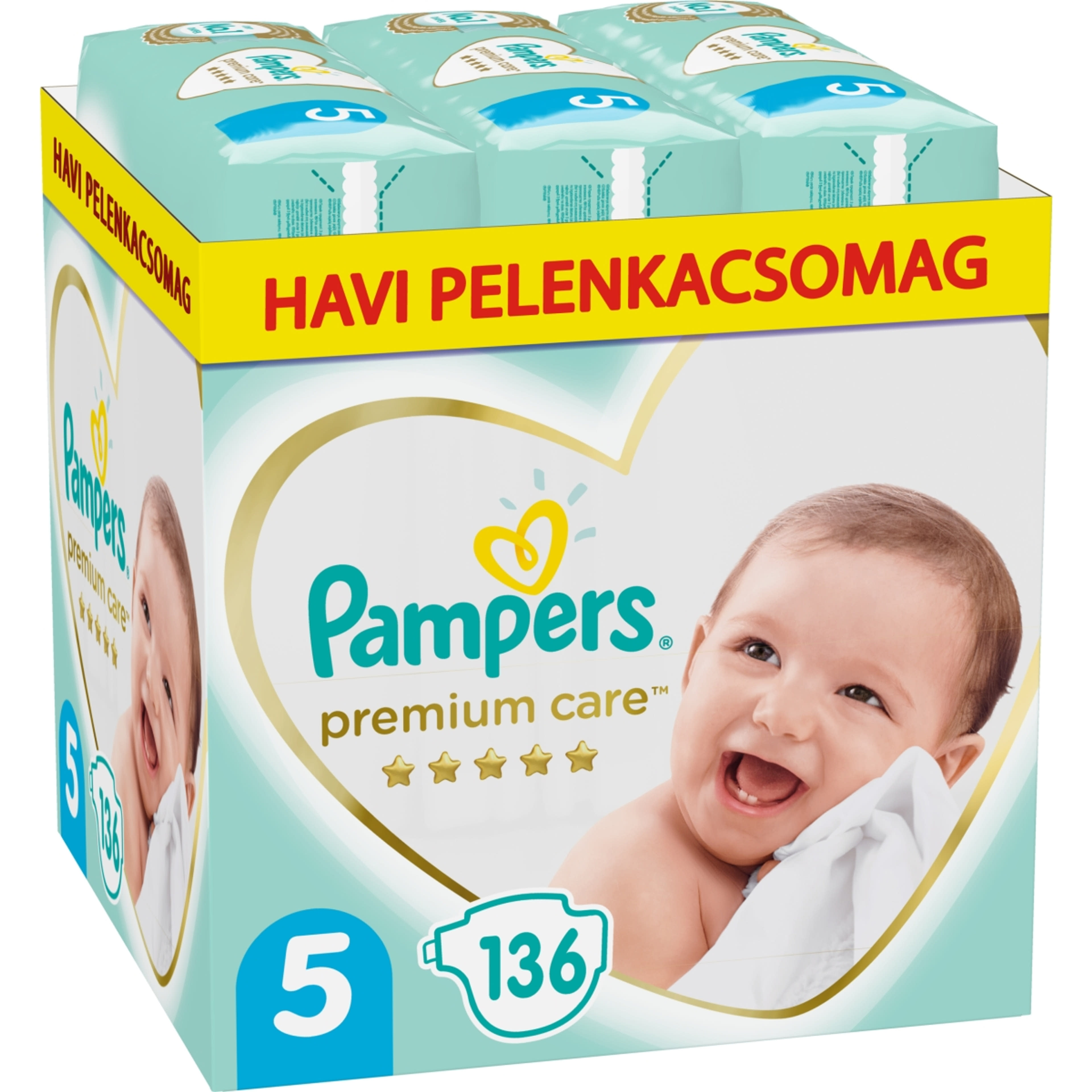 Pampers Premium Care monthly pack 5 11-16 kg - 136 db