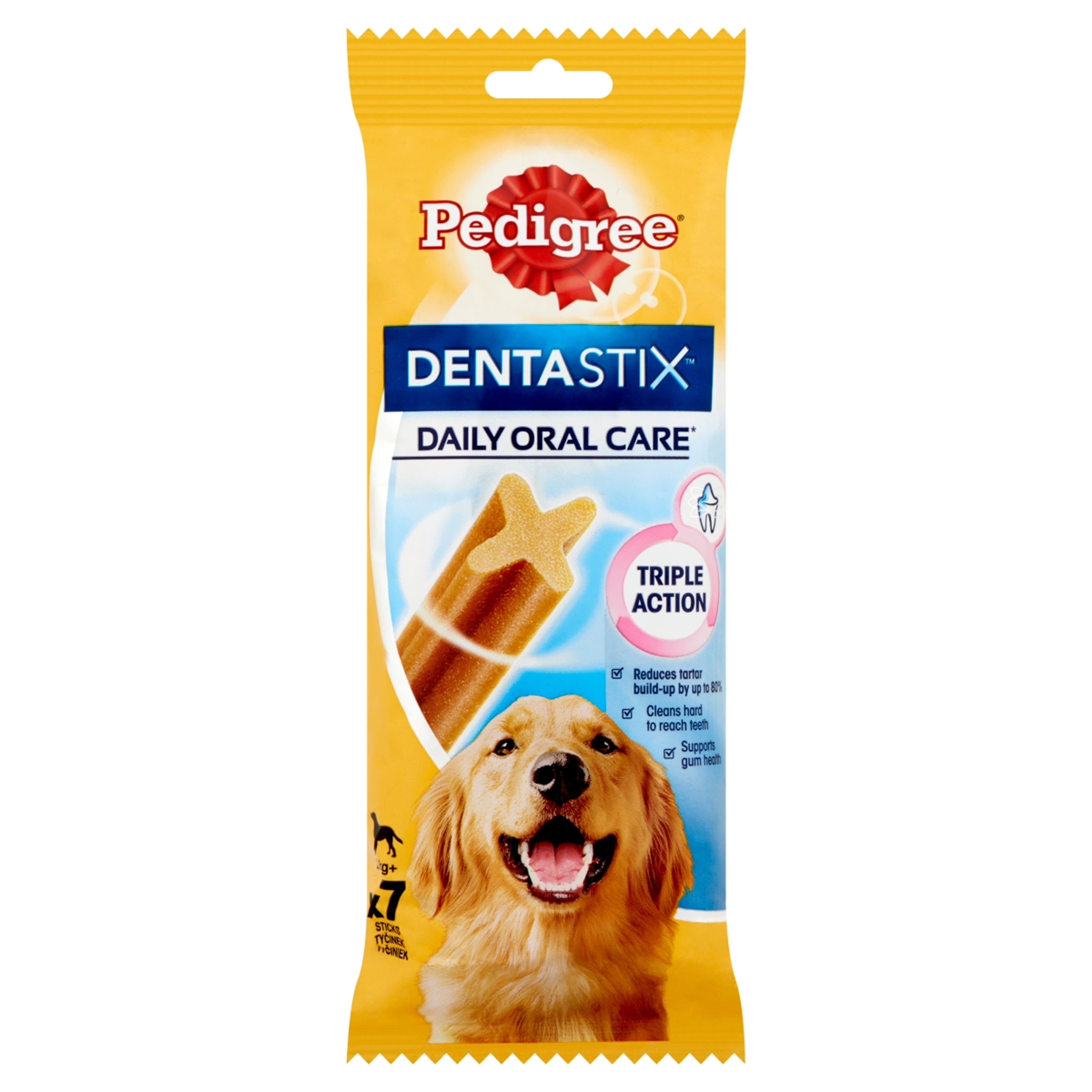 Pedigree DentaStix 4 hónapnál idősebb kiegészítő szárazeledel kutyáknak - 7db-270 g