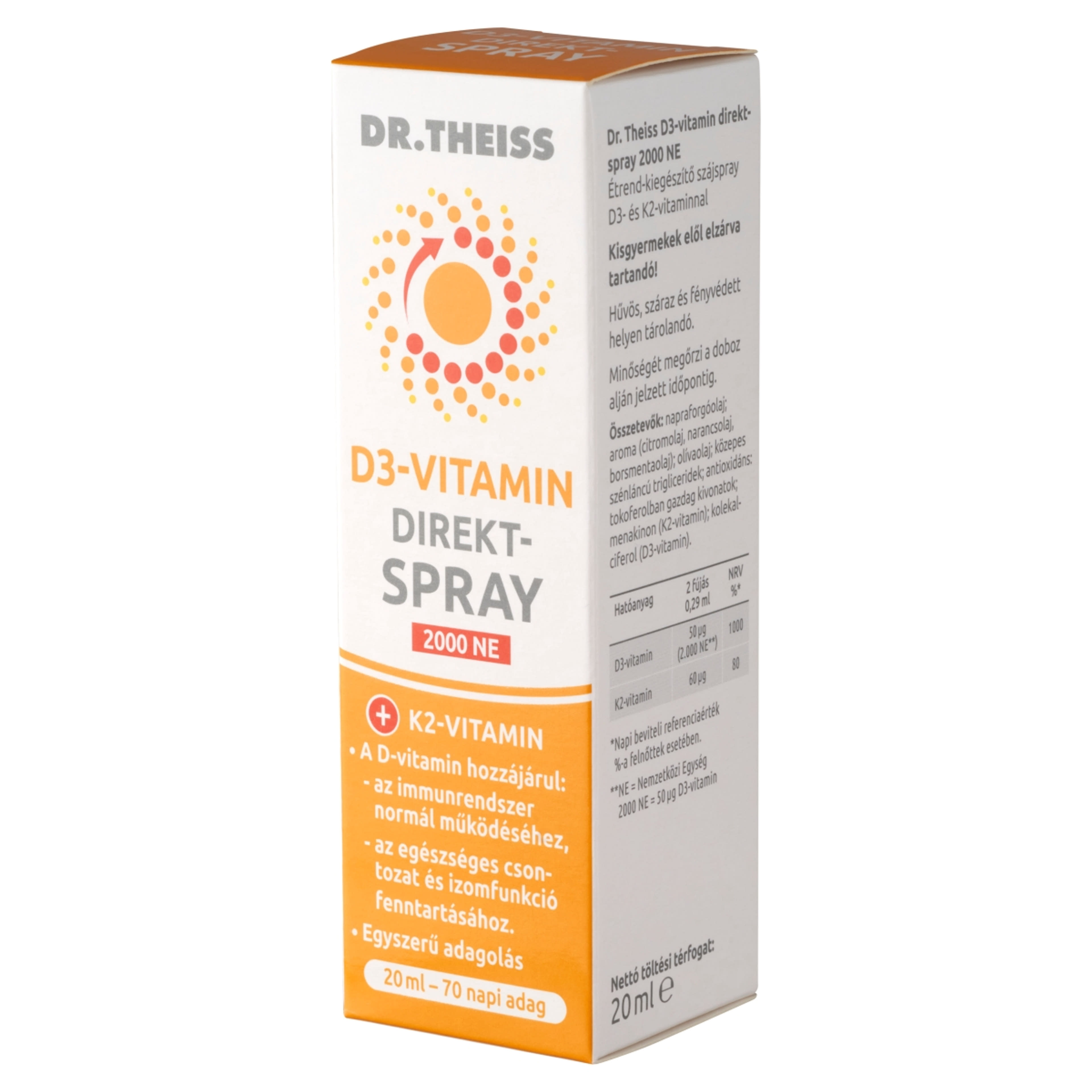 Dr. Theiss D-3 vitamin étrend-kiegészítő szájspray - 20 ml-3