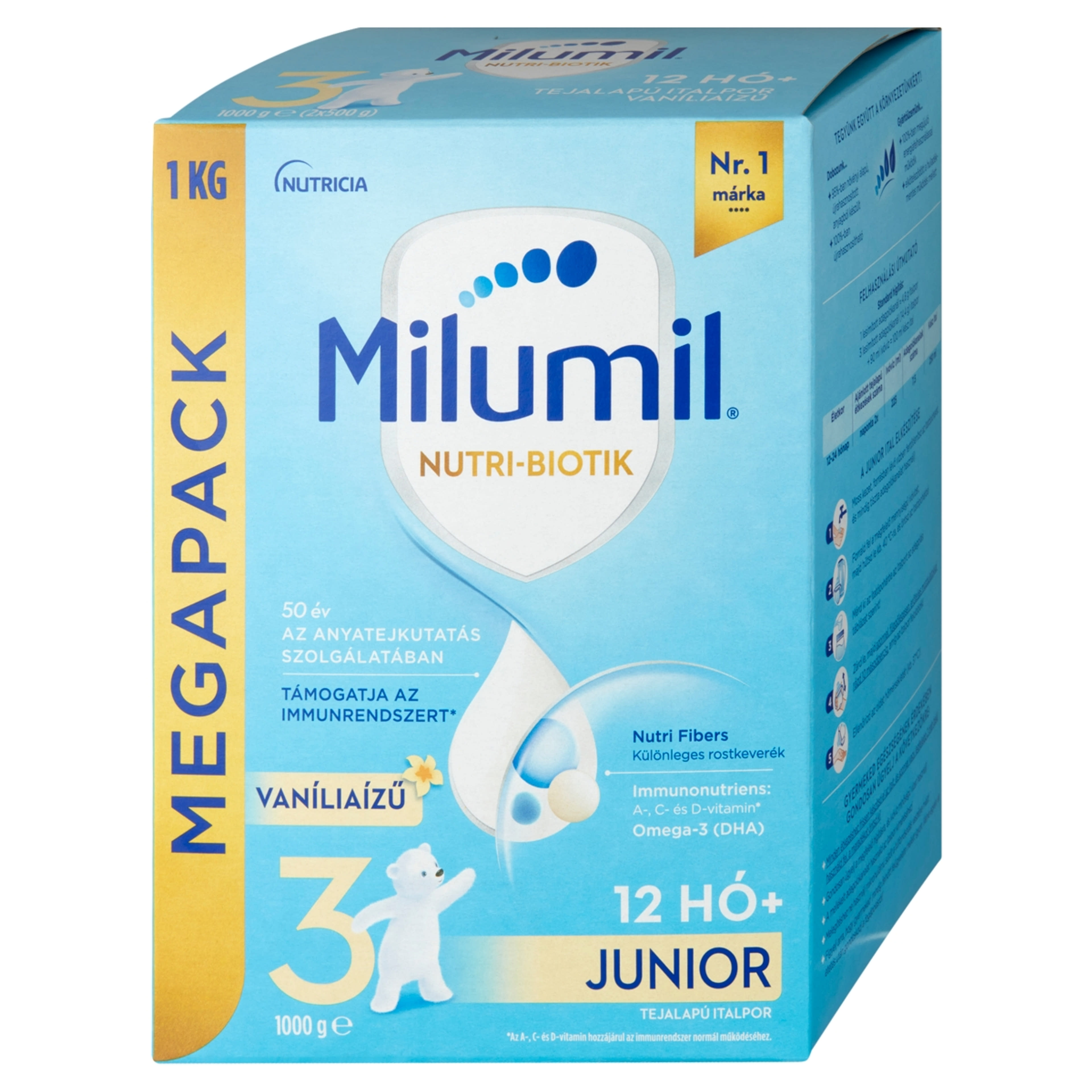 Milumil 3 Vaníliaízű Junior ital 12 hónapos kortól - 1000 g-3