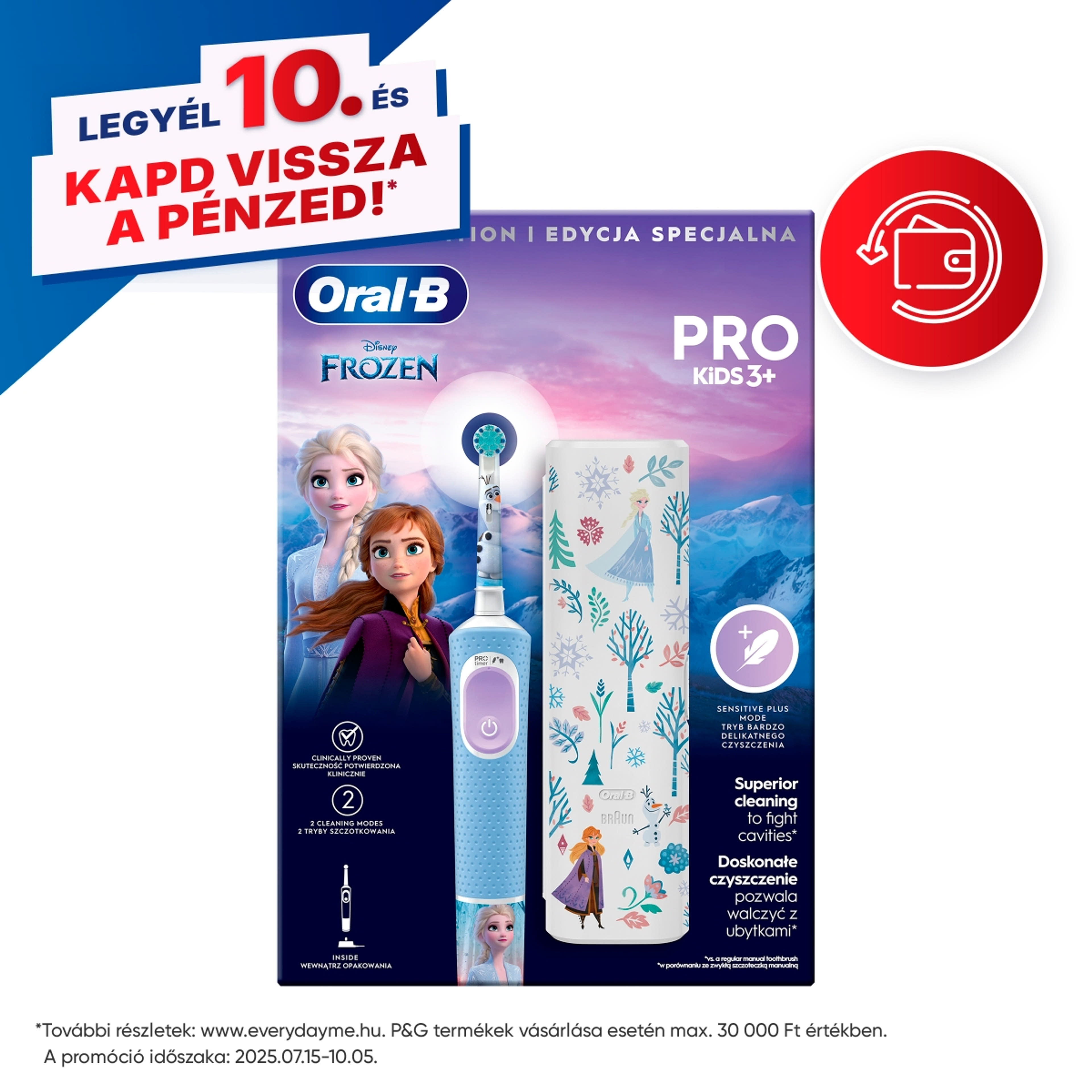 Oral-B Kisd Frozen II elektromos fogkefe utazótokkal - 1 db