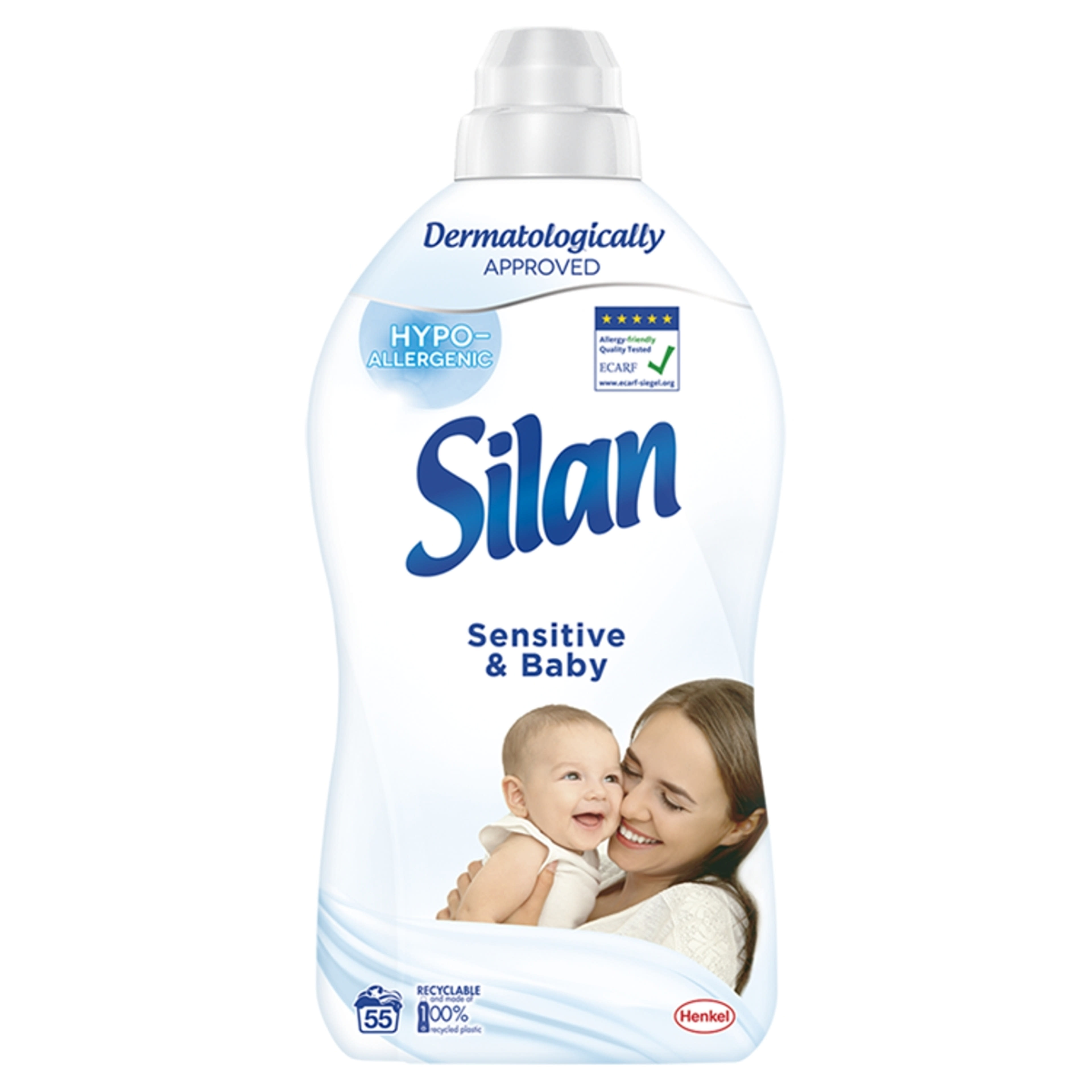 Silan Sensitive & Baby öblítő, 55 mosás - 1375 ml