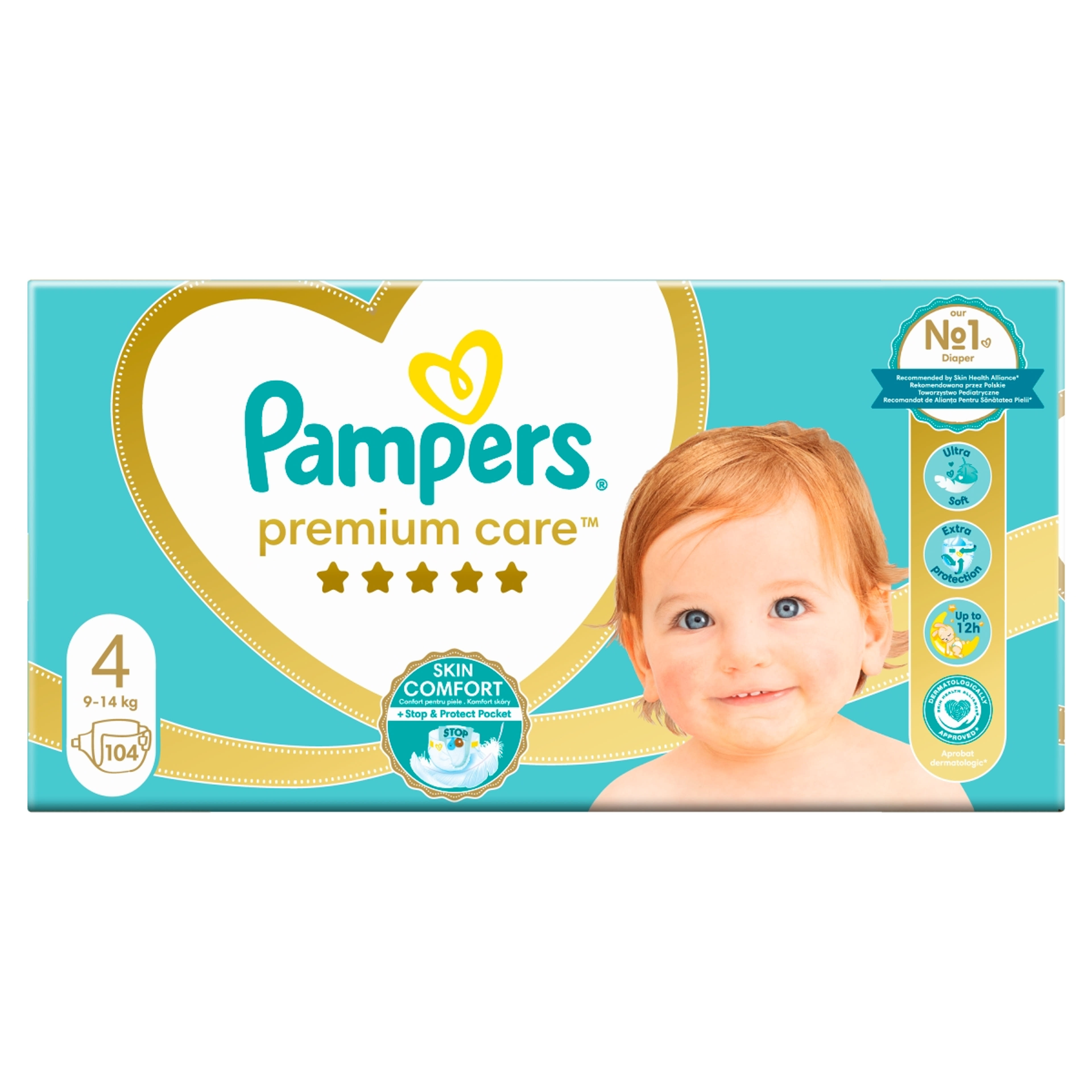 Pampers Premium Care Megabox 4-es 9-14 kg - 104 db
