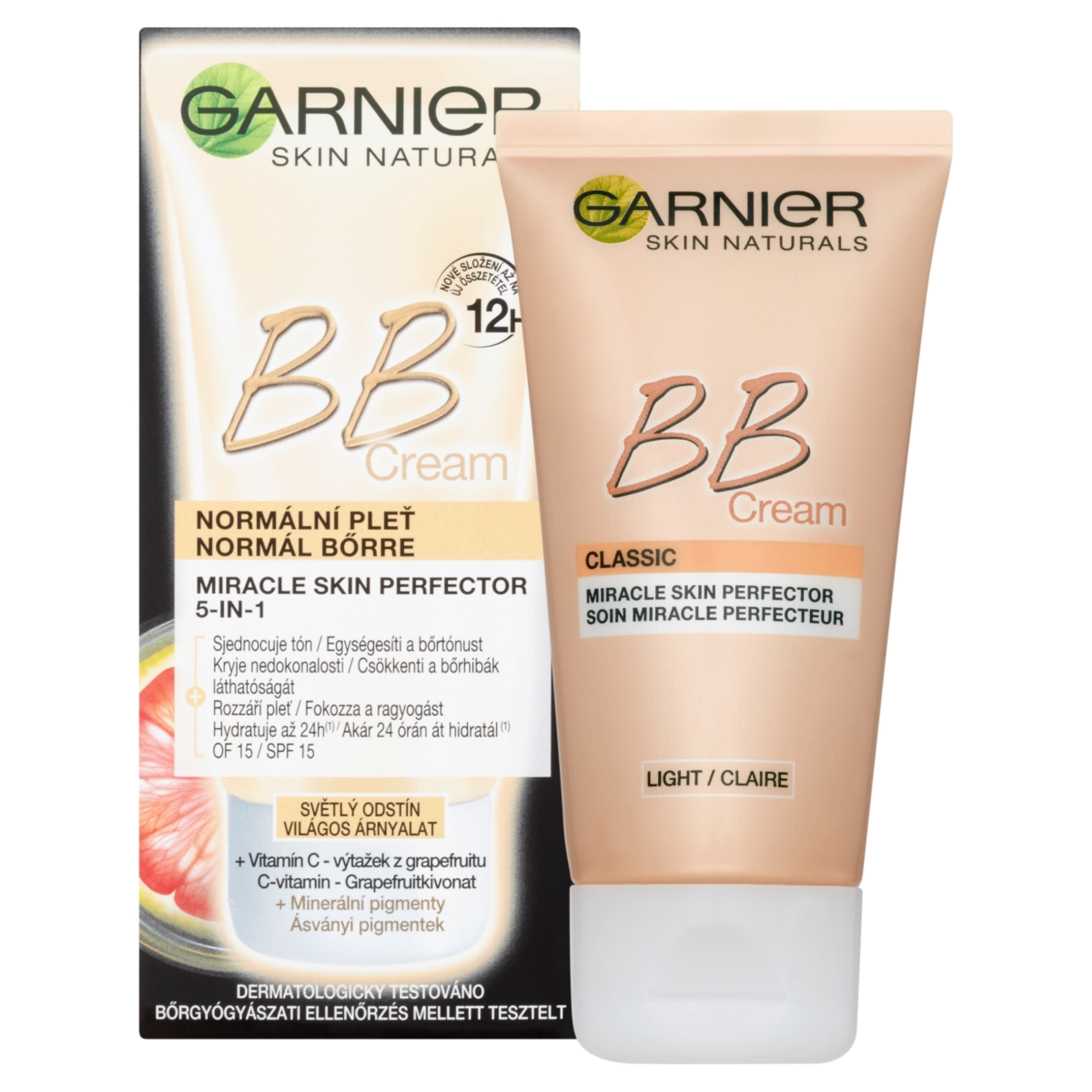 Garnier Skin Naturals All-In-One Perfecting Care BB Krém Normál Bőrre Világos Árnyalat SPF 15 - 50 ml-2