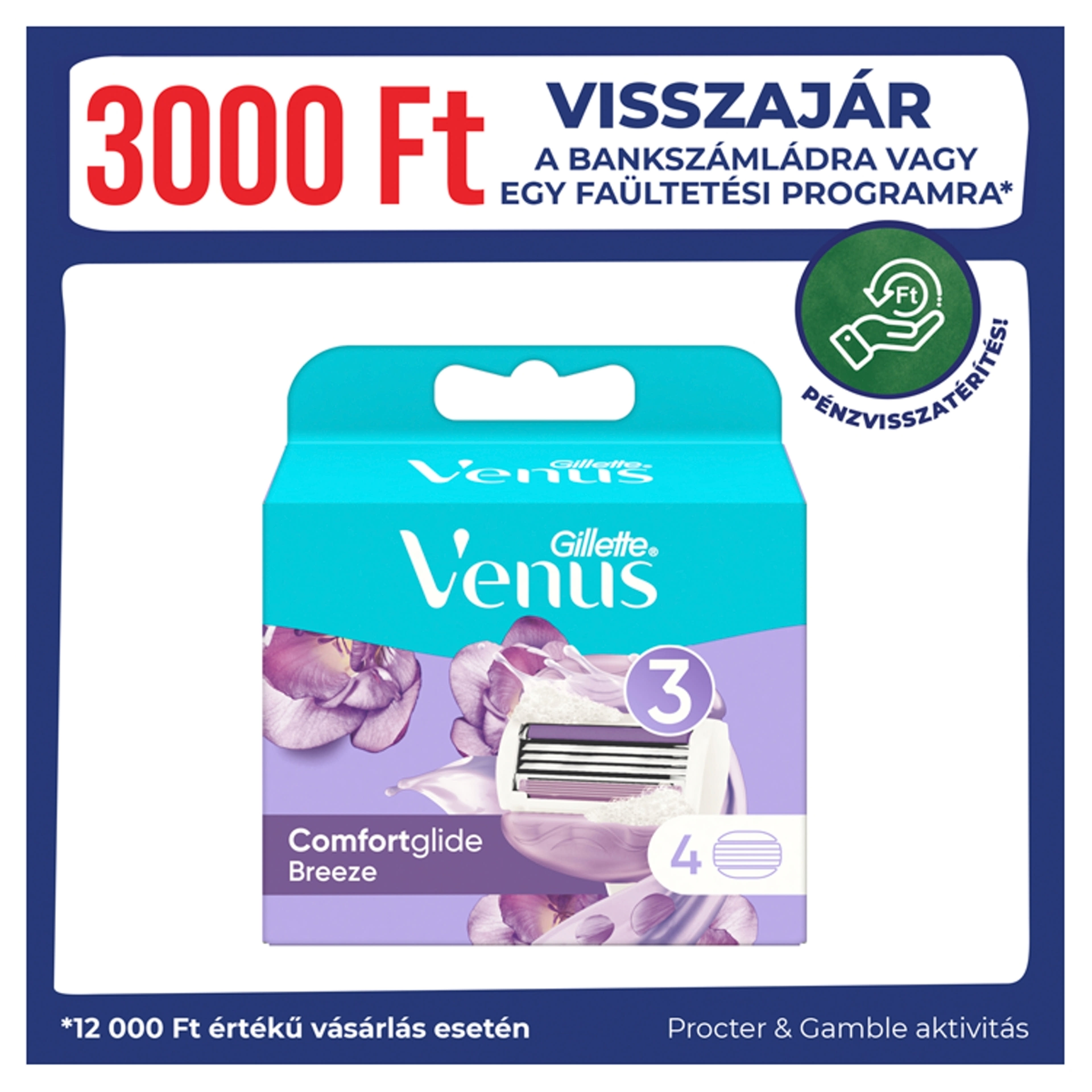 Gillette Venus Breeze 2 az 1-ben borotvapenge - 4 db