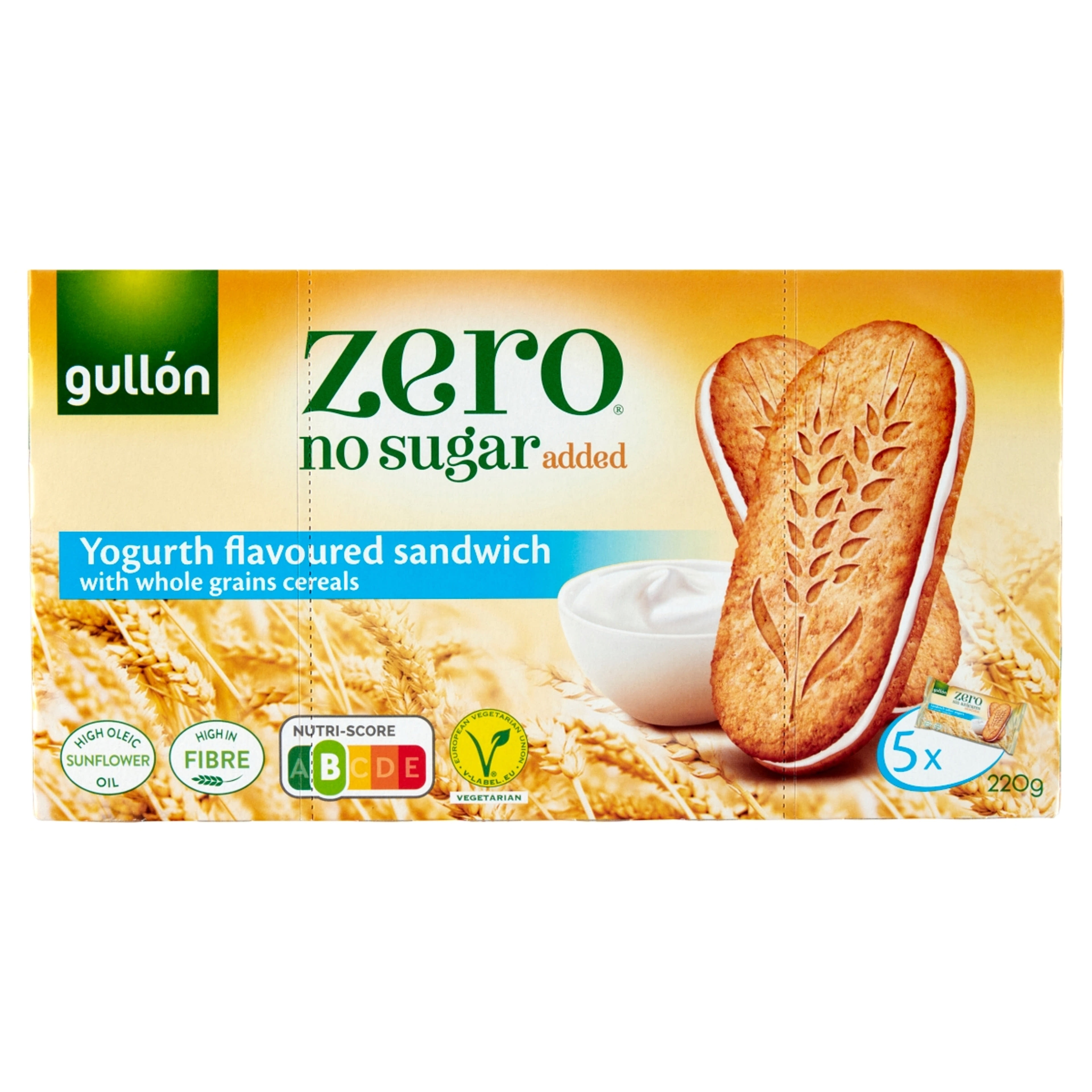 Gullón joghurtos reggeli szendvicskeksz - 220 g