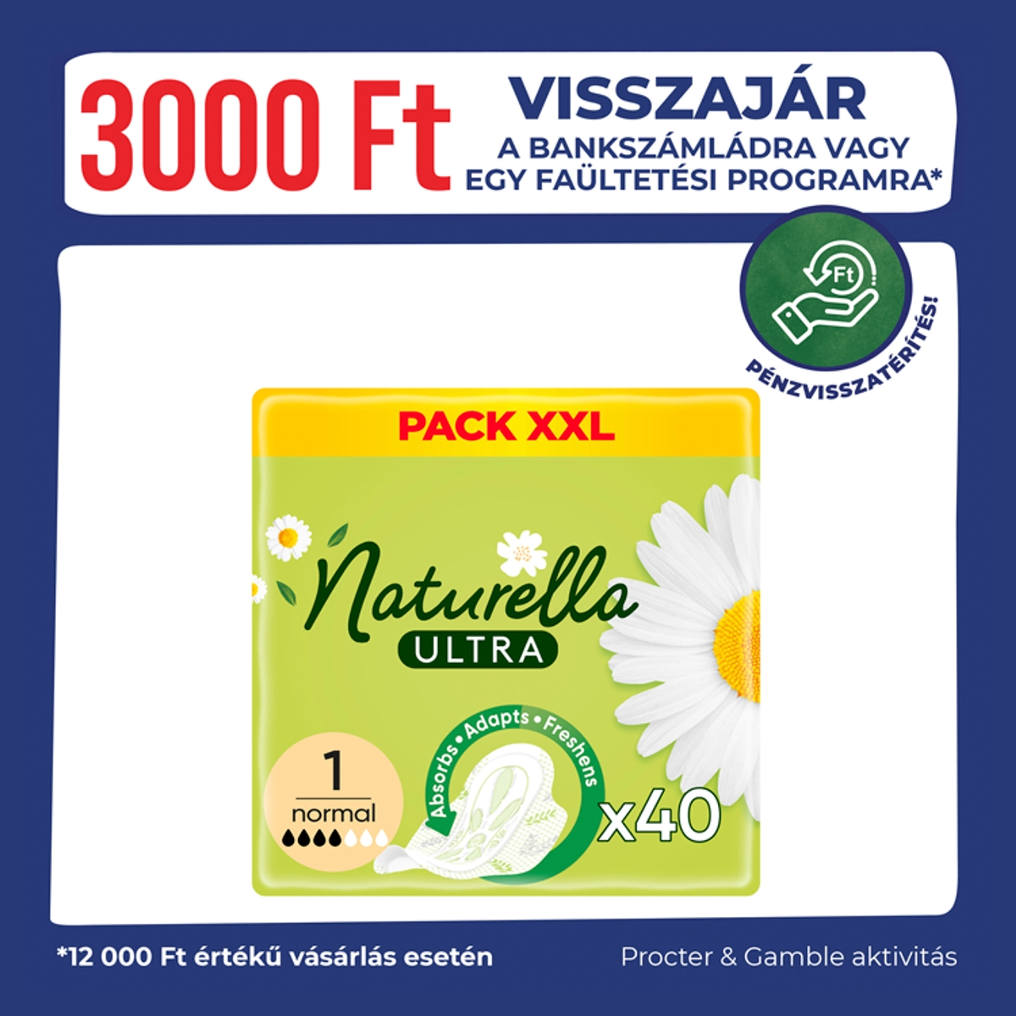 Naturella Ultra Normal szárnyas egészségügyi betét - 40 db-1
