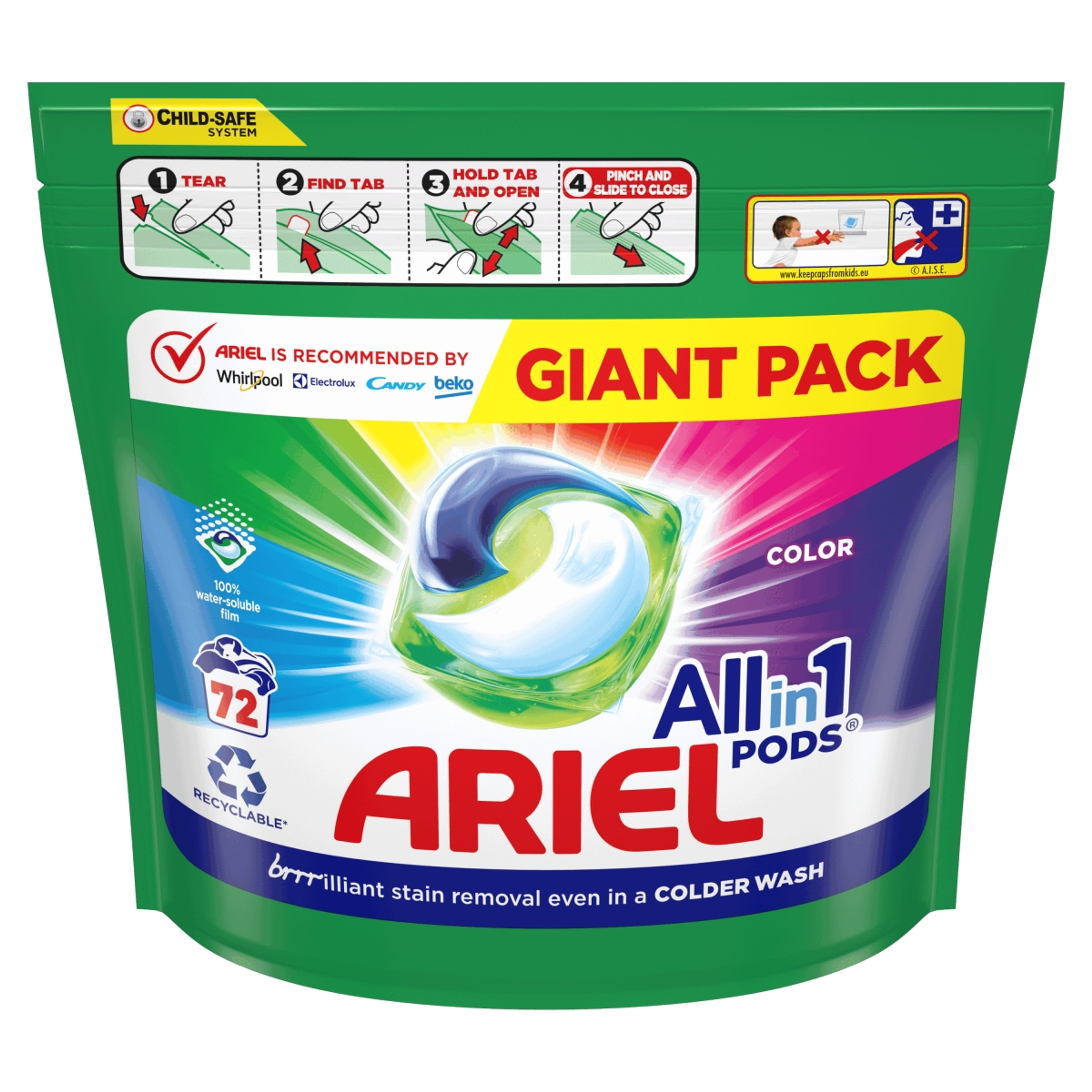 Ariel All-in-1 Color mosókapszula 72 mosás - 72 db