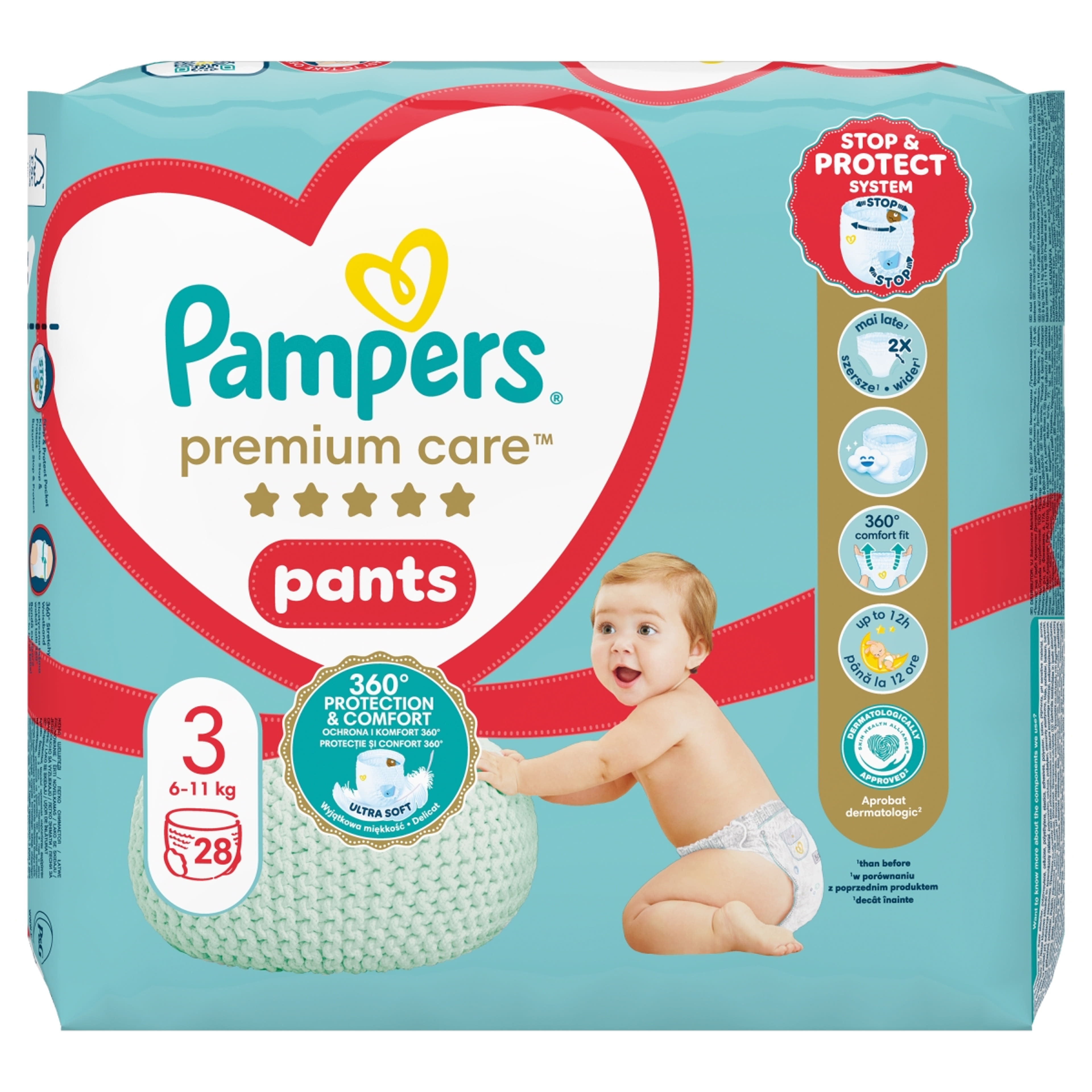 Pampers premium care pants 3-as 6-11kg - 28 db
