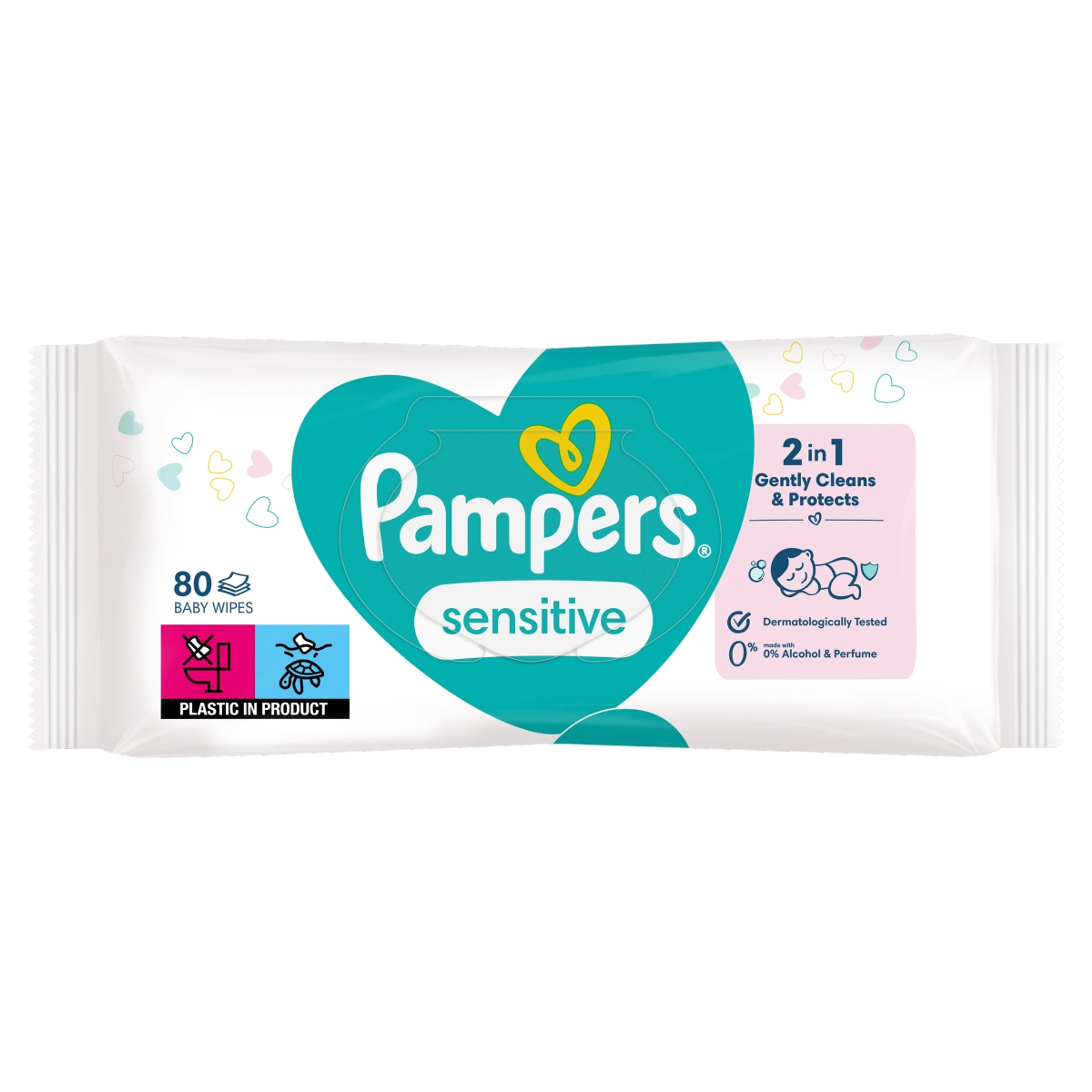 Pampers sensitive törlőkendő - 80 db-1