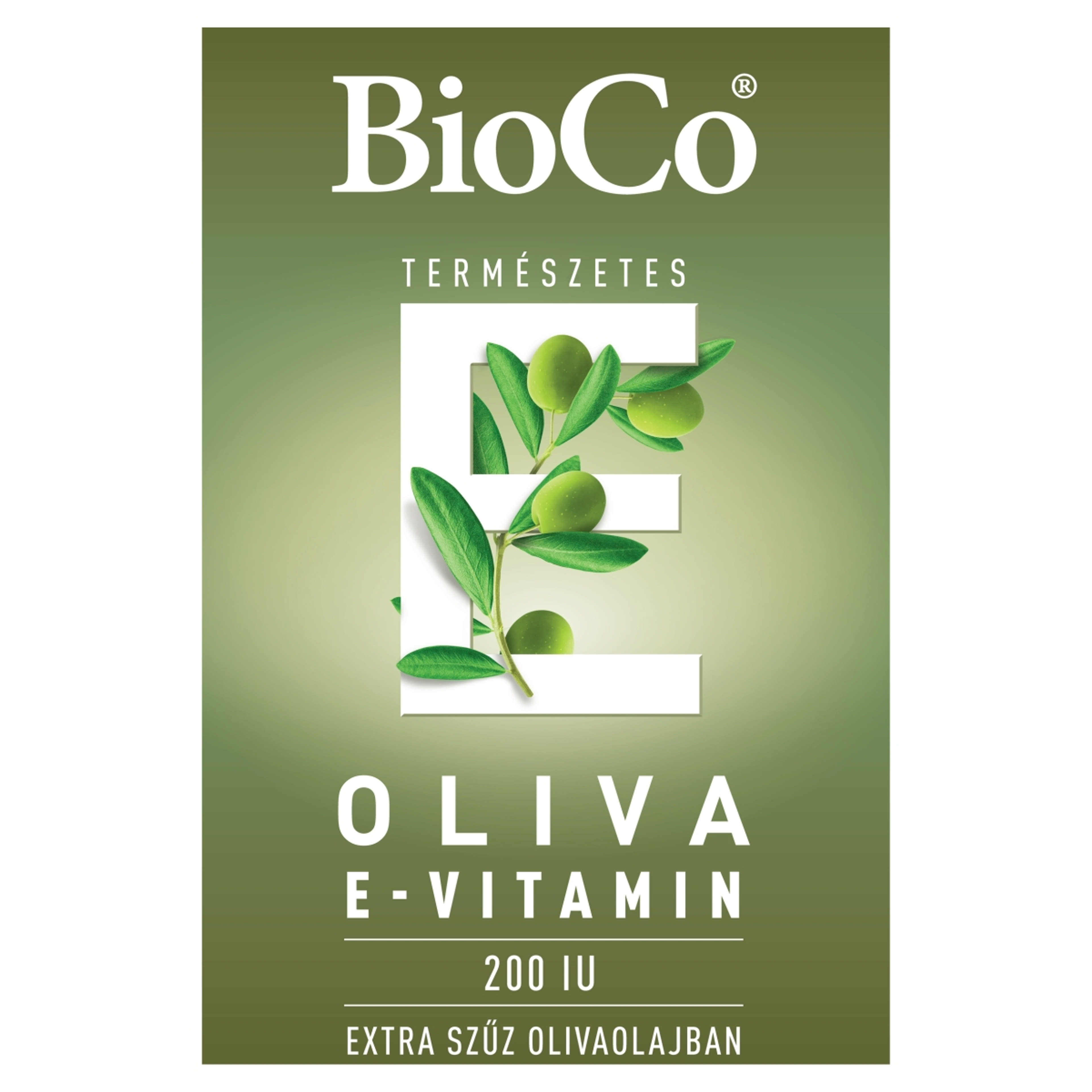 BioCo Oliva Természetes E-vitamin 200 IU étrend-kiegészítő lágyzselatin kapszula - 60 db
