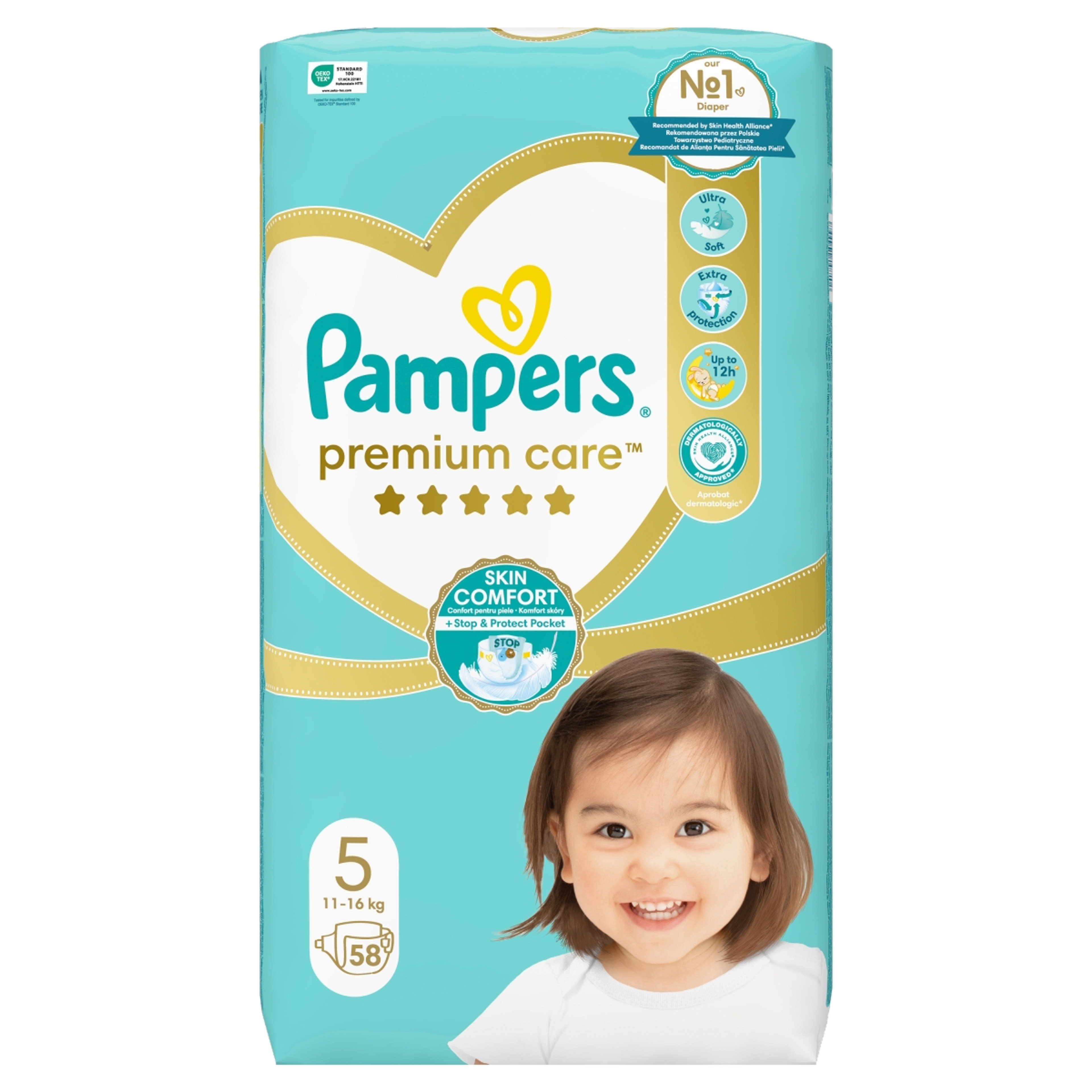 Pampers Premium Care Pelenka 5-ös 11-16kg - 58 db
