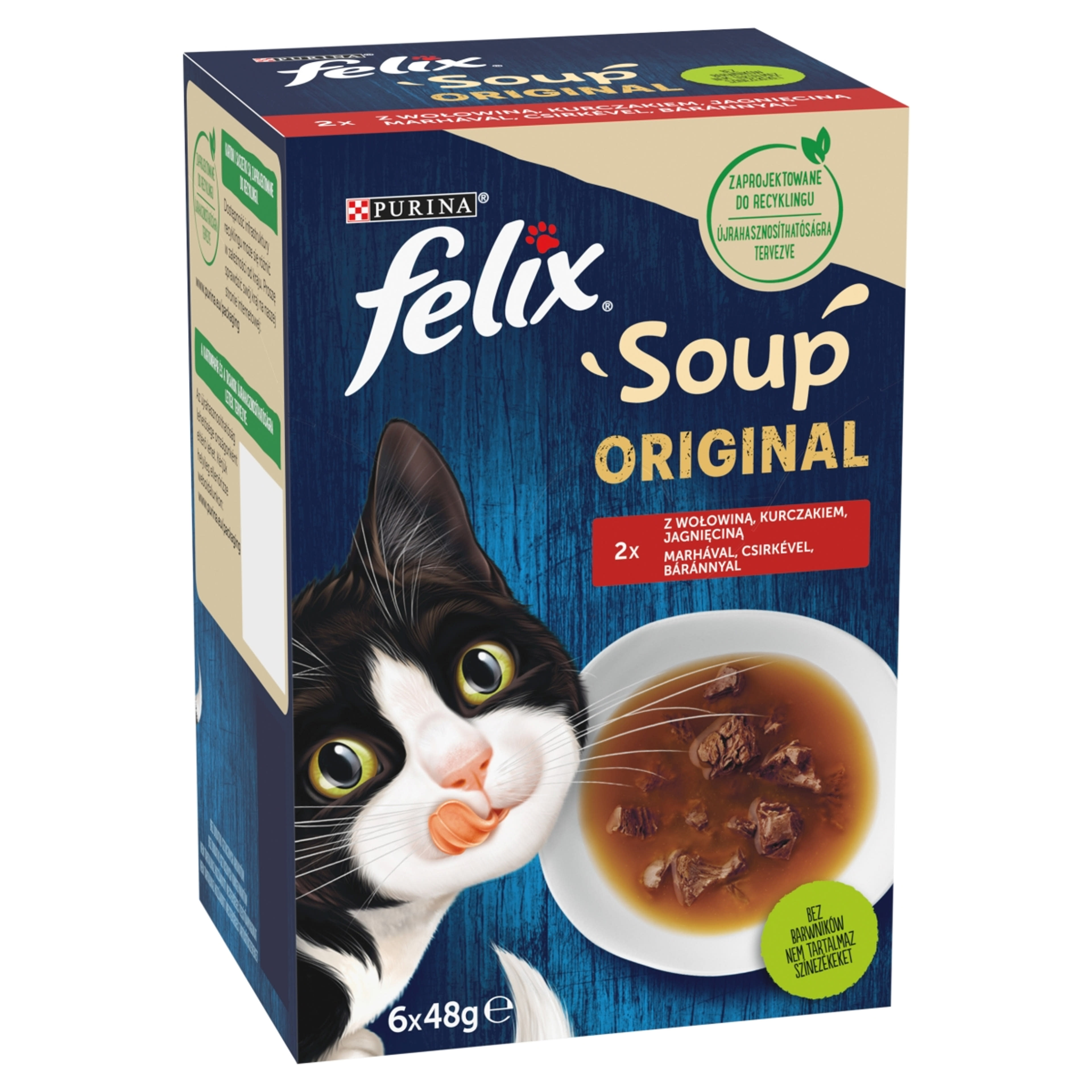 Felix Soup alutasak macskáknak, házias válogatás 6x48g - 288 g-2