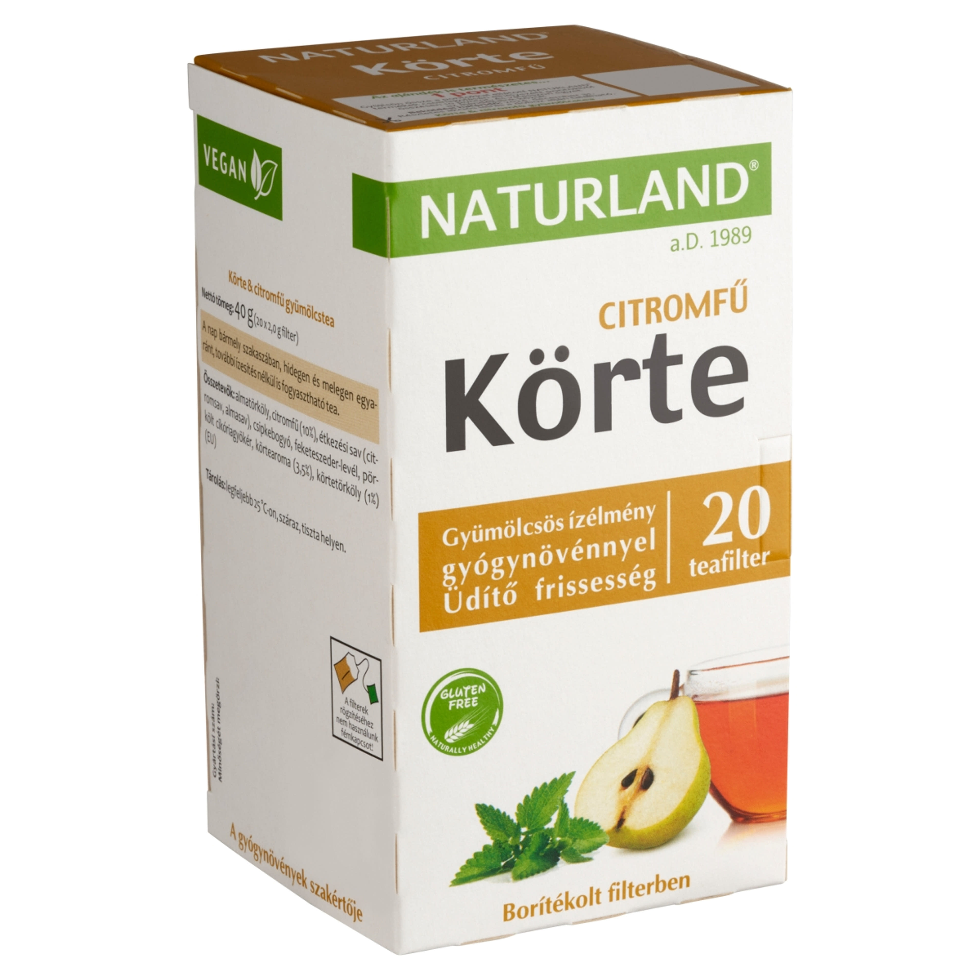 Naturland körte-citromfű tea - 20x2 g-2