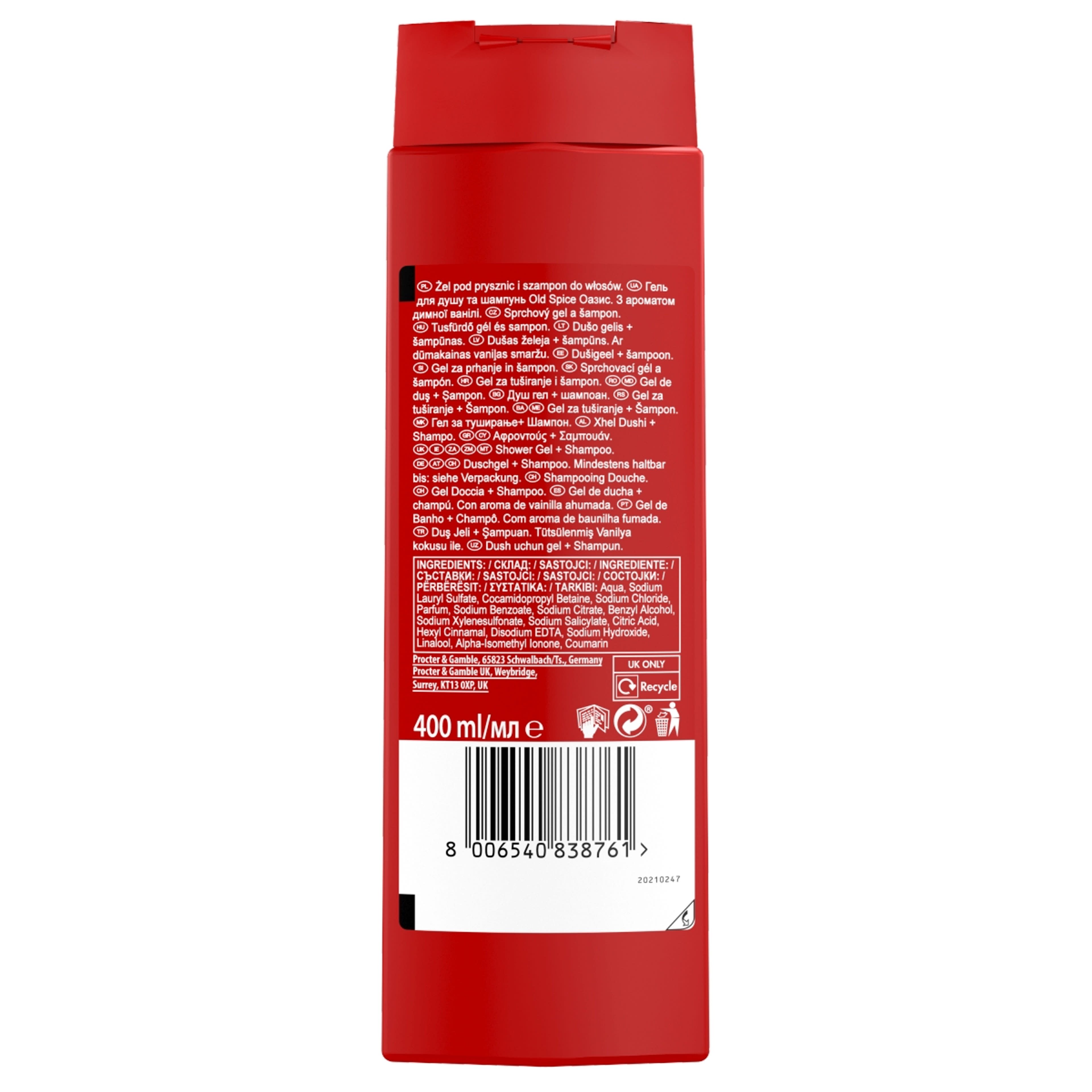 Old Spice Oasis tusfürdő és sampon - 400 ml-2