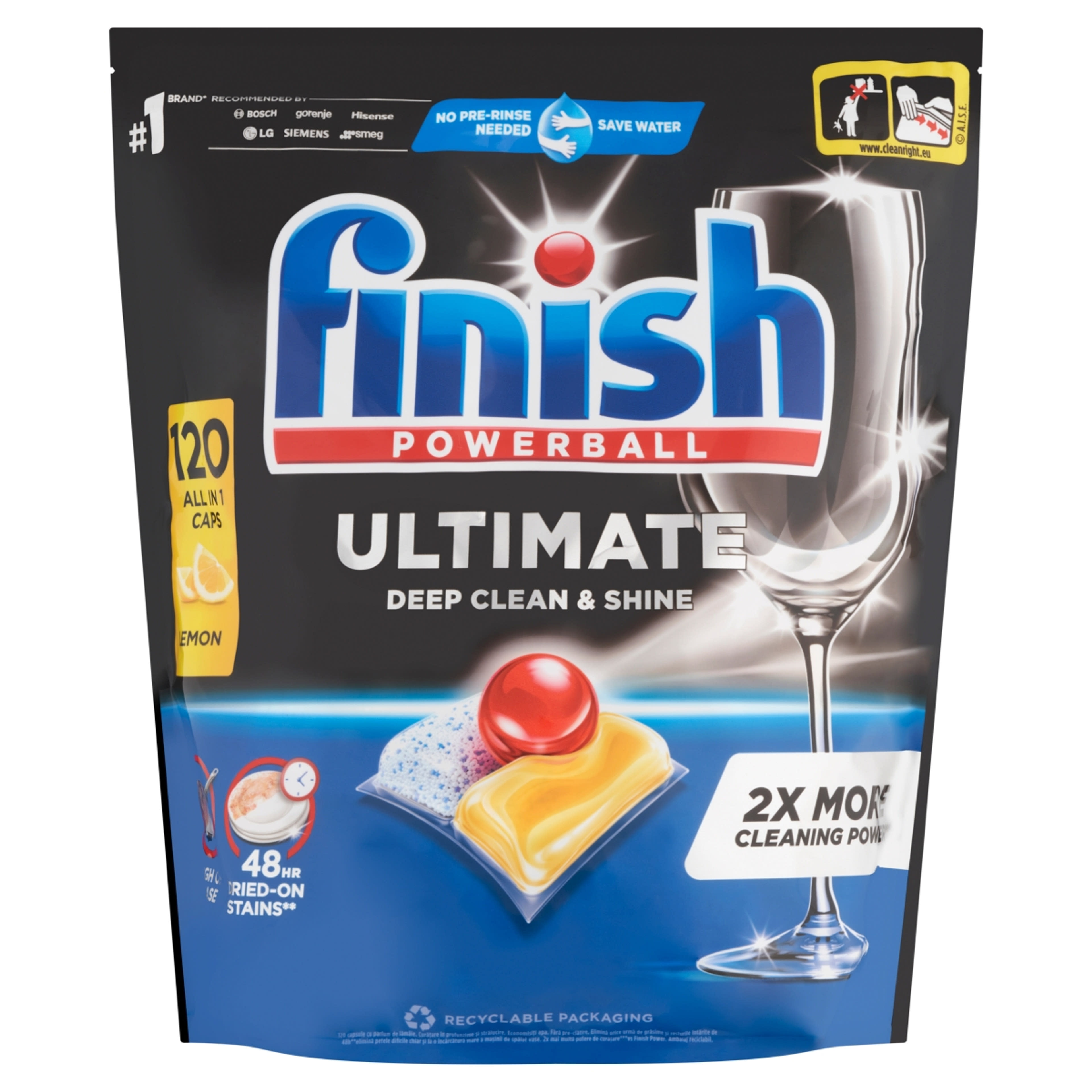 Finish Powerball Ultimate All in 1 Citrom mosogatógép kapszula - 120 db
