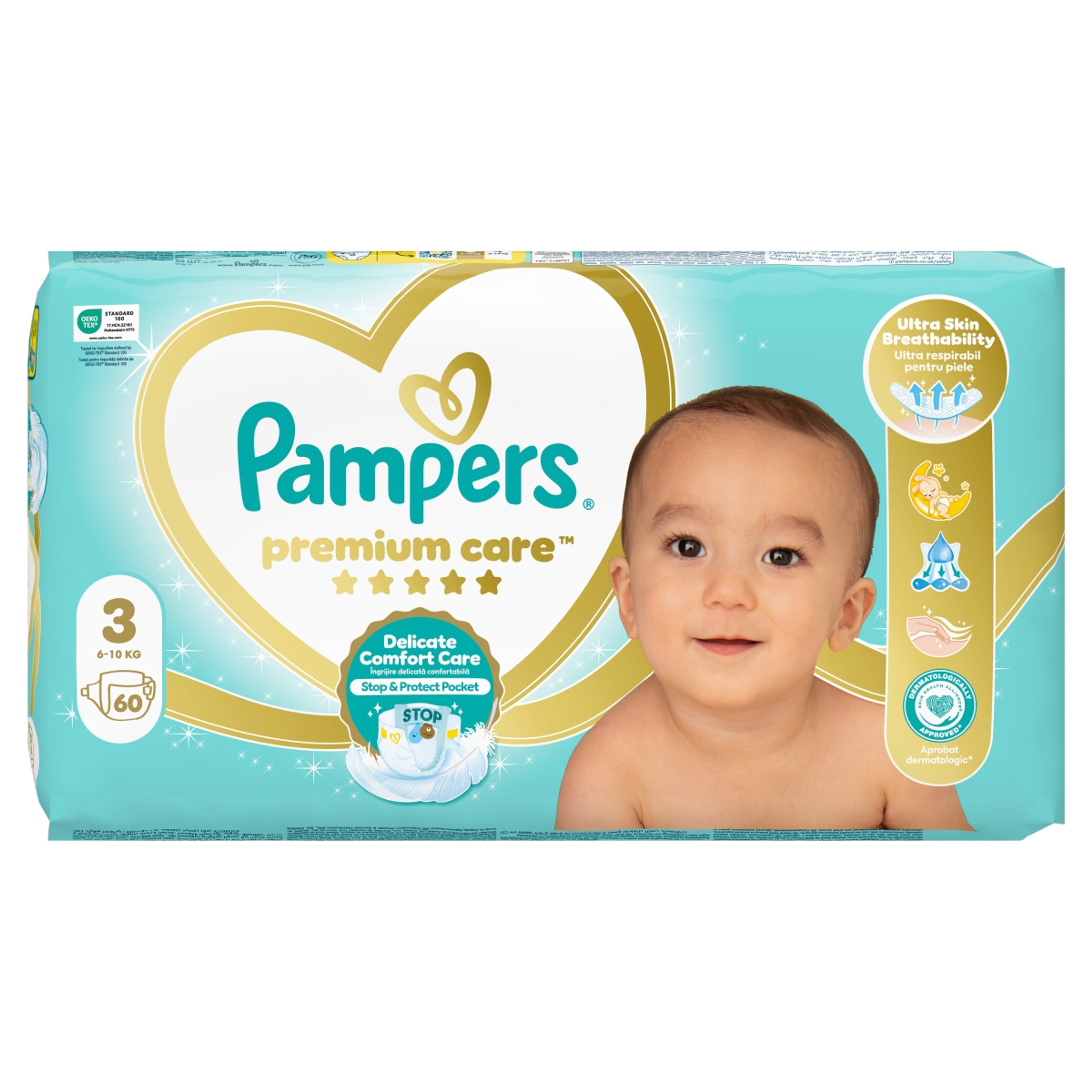 Pampers Premium Care Pelenka 3-as 6-10kg - 60 db-3