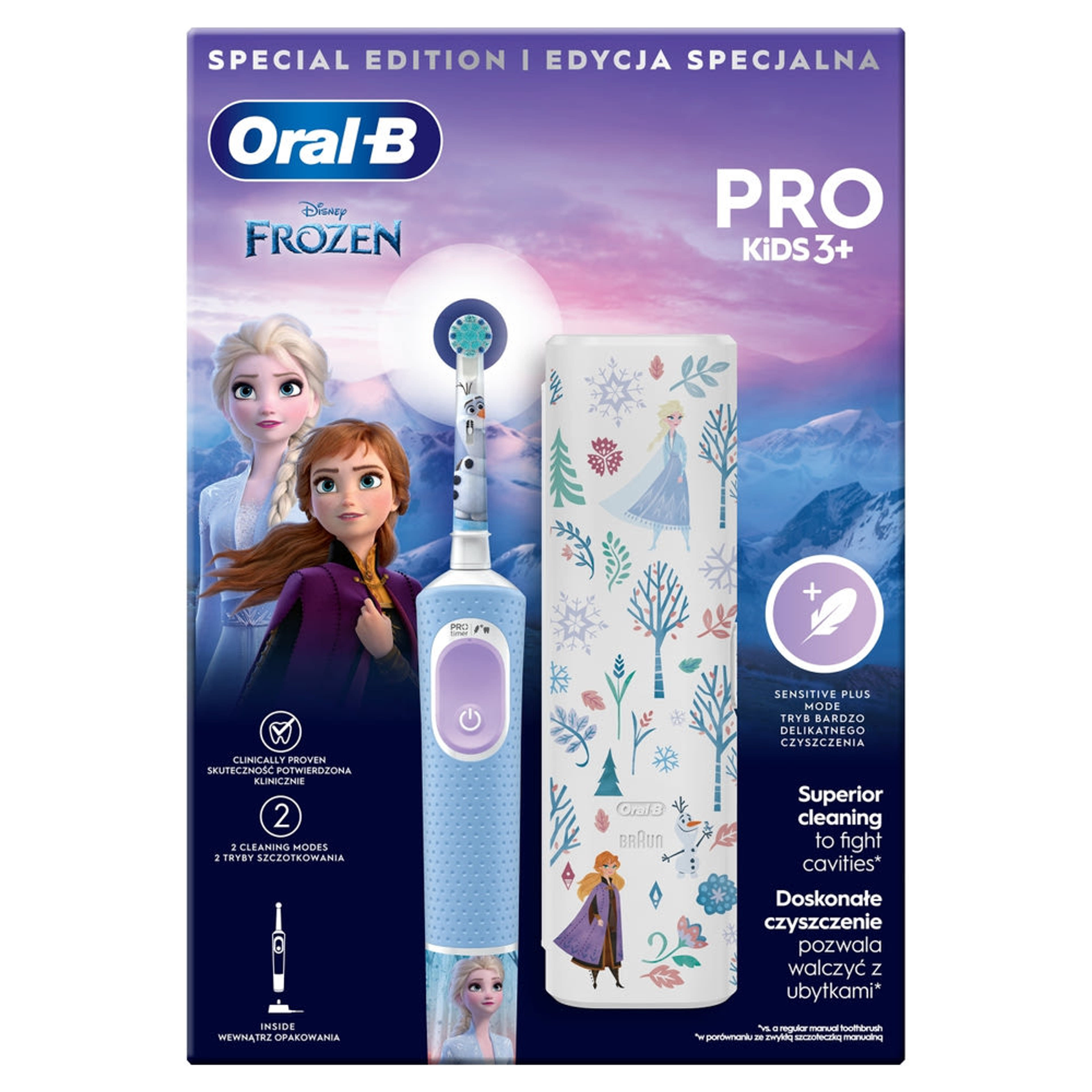 Oral-B Pro Kids Frozen elektromos fogkefe + utazótok - 1 db
