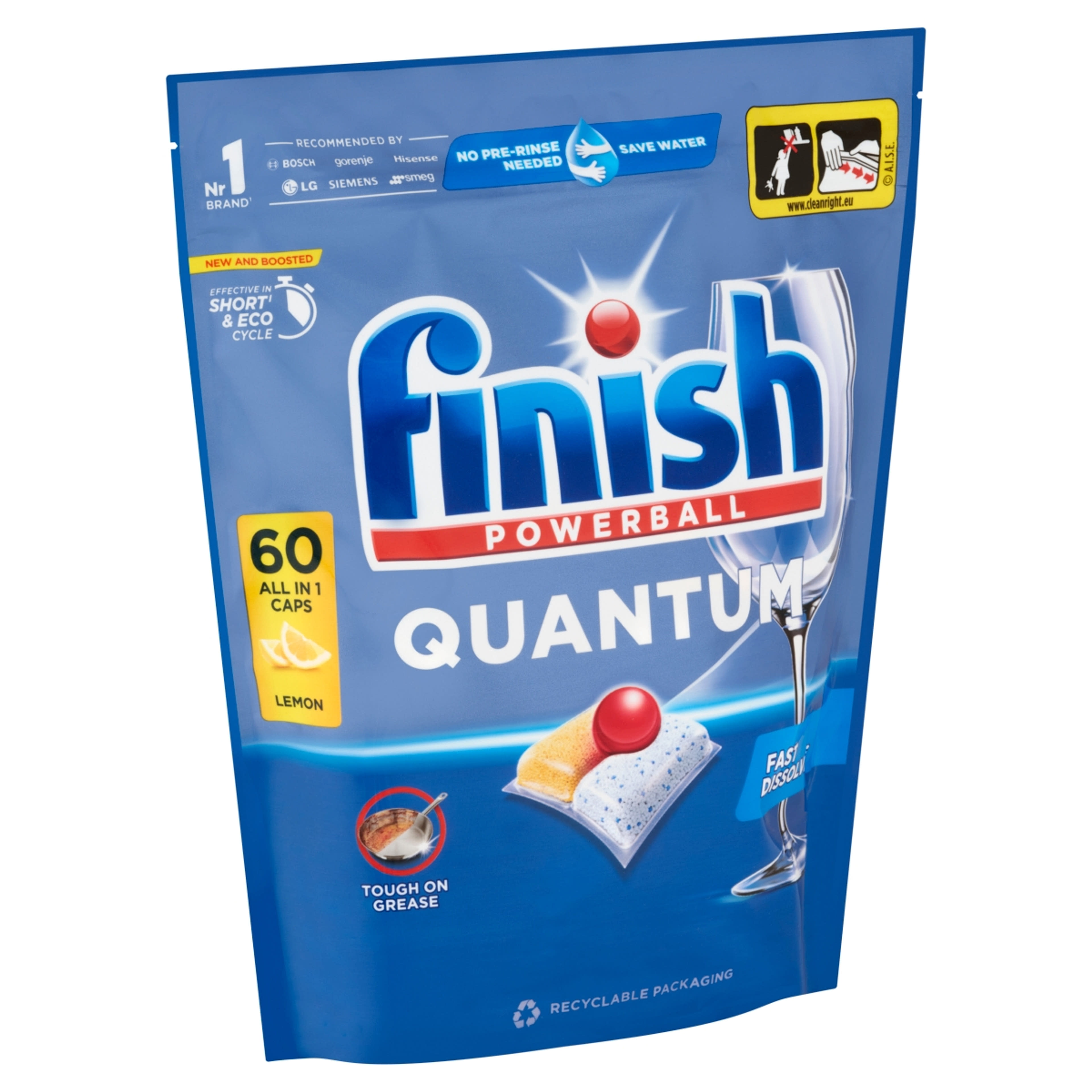 Finish Powerball XXXL Quantum All in 1 Lemon mosogatógép kapszula - 60 db-2