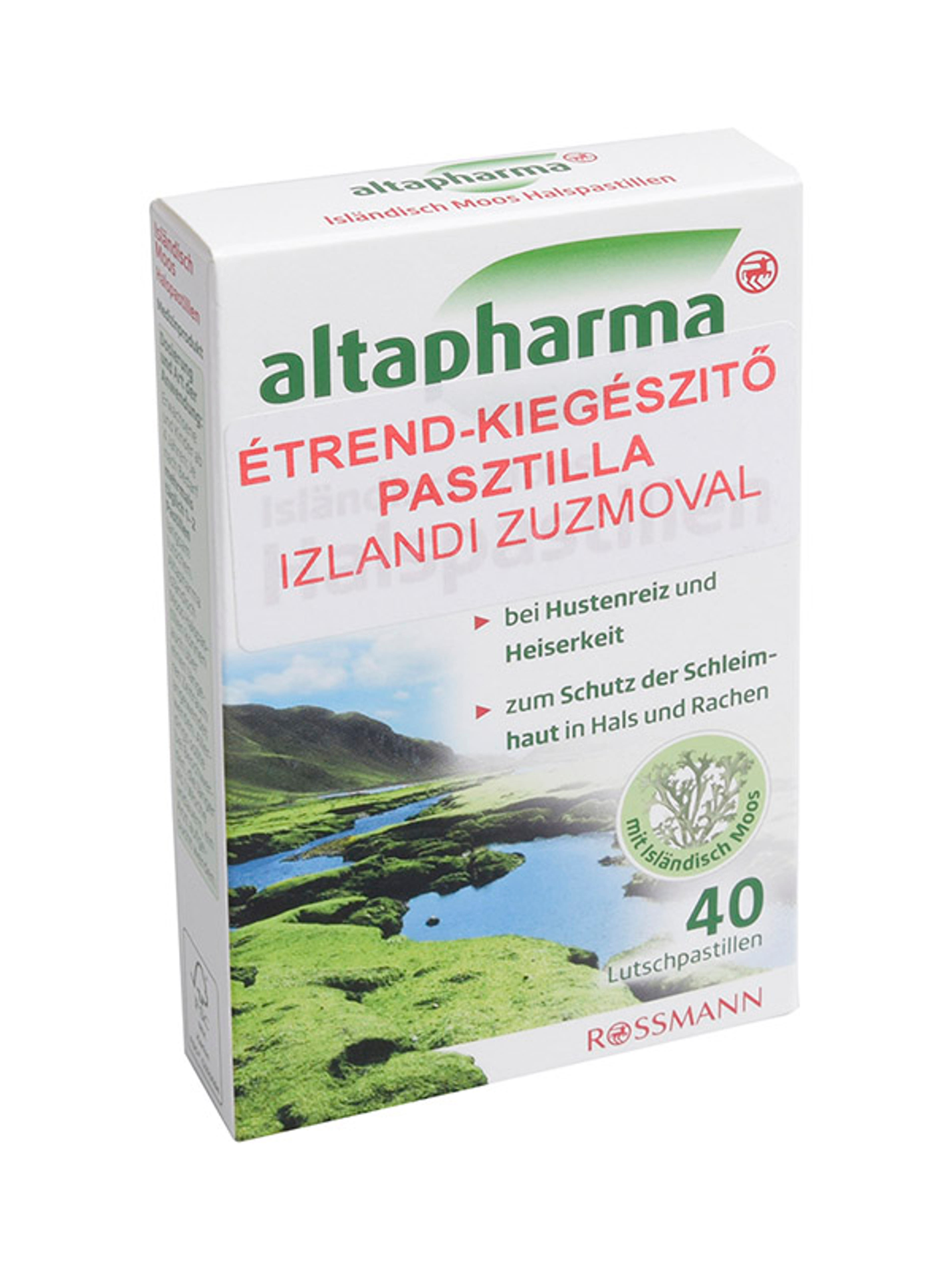 Altapharma Izlandi Zuzmó Pasztilla - 40 db